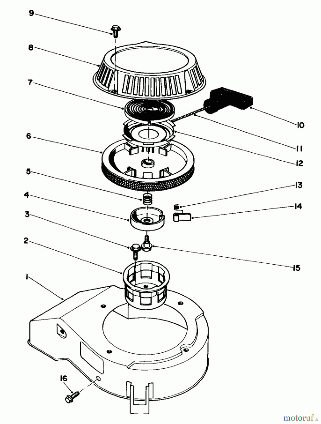  Toro Neu Mowers, Walk-Behind Seite 1 20680 - Toro Lawnmower, 1983 (3000001-3999999) RECOIL ASSEMBLY
