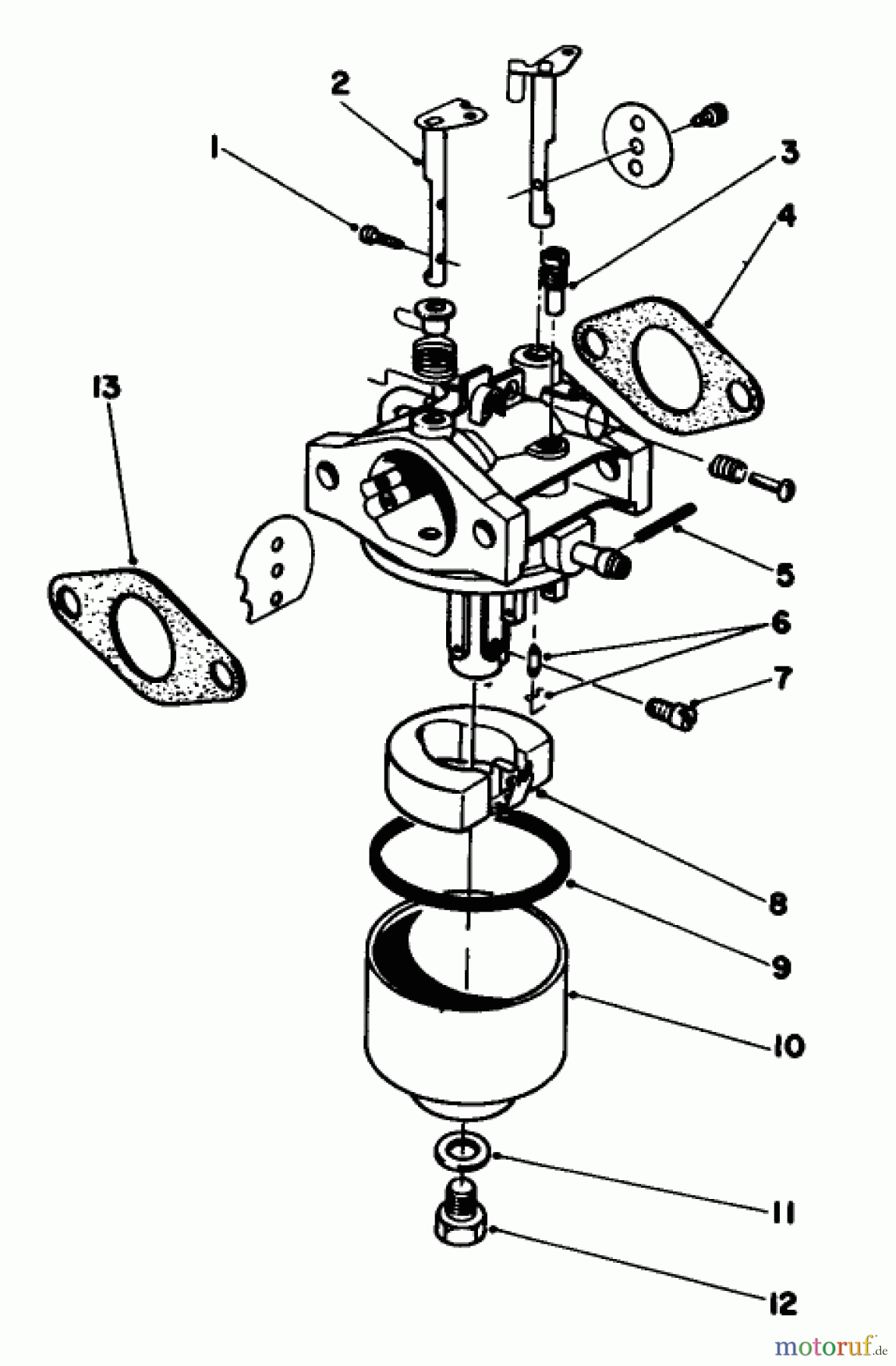 Toro Neu Mowers, Walk-Behind Seite 1 20680 - Toro Lawnmower, 1984 (4000001-4999999) CARBURETOR ASSEMBLY