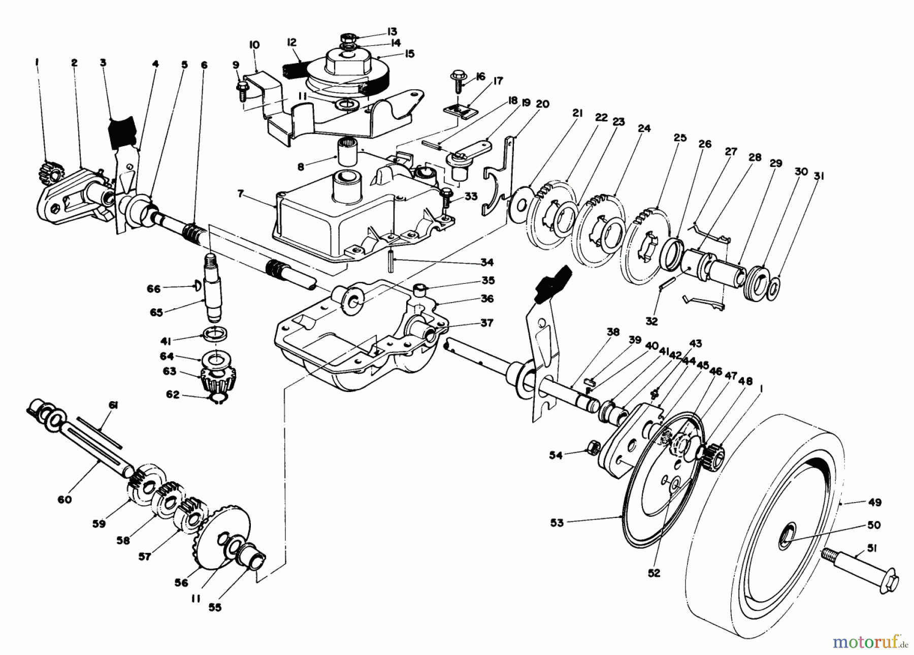  Toro Neu Mowers, Walk-Behind Seite 1 20680 - Toro Lawnmower, 1984 (4000001-4999999) GEAR CASE ASSEMBLY