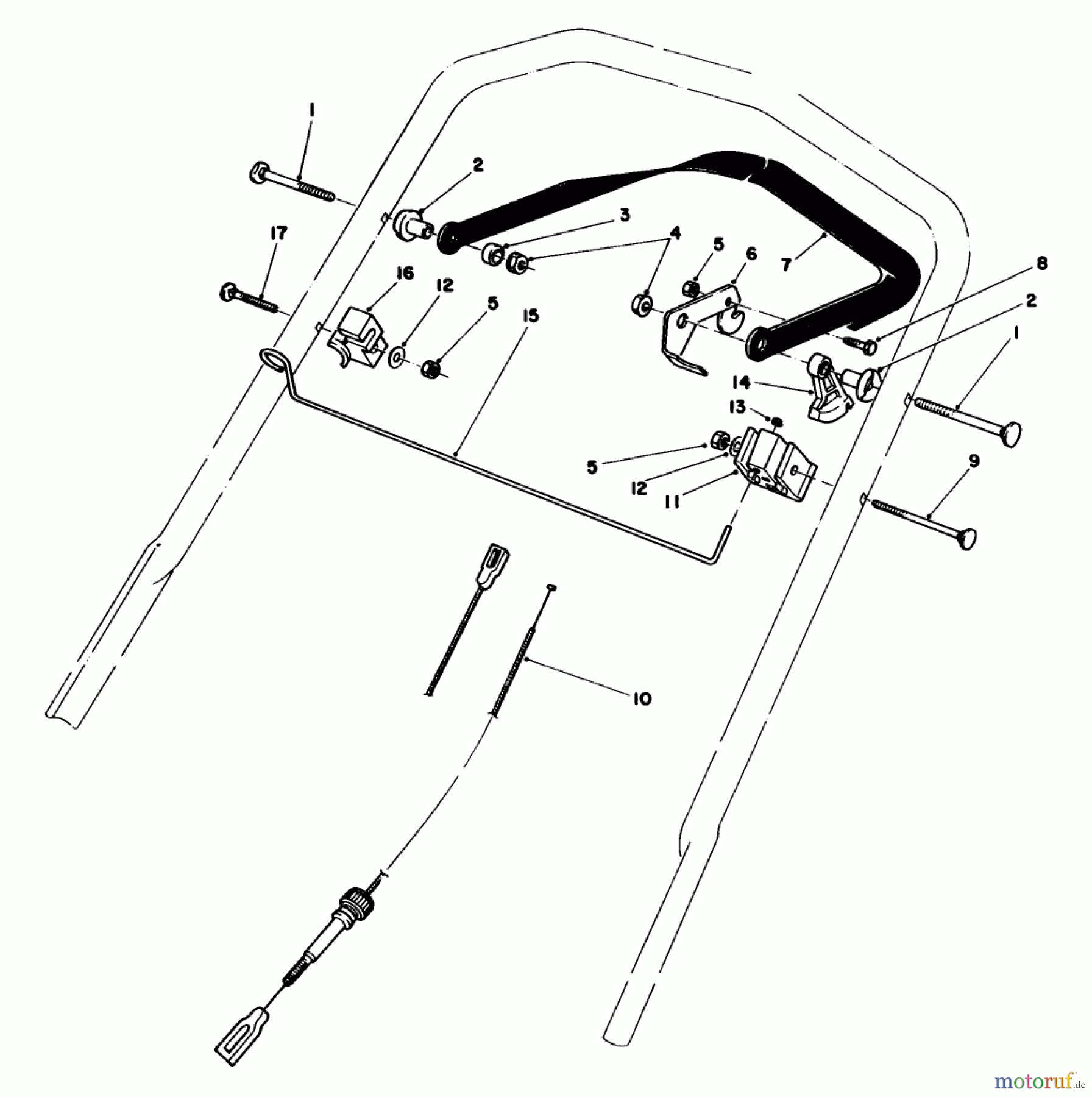 Toro Neu Mowers, Walk-Behind Seite 1 20680 - Toro Lawnmower, 1984 (4000001-4999999) TRACTION CONTROL ASSEMBLY