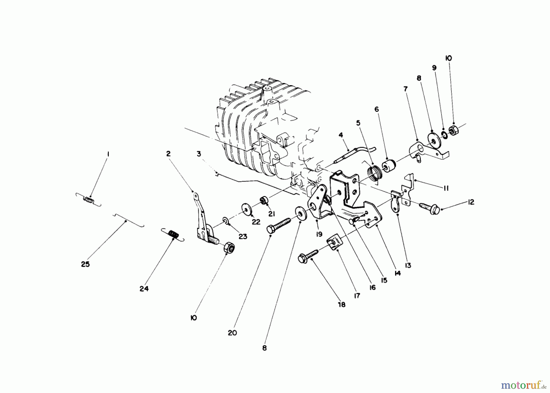  Toro Neu Mowers, Walk-Behind Seite 1 20680 - Toro Lawnmower, 1990 (0000001-0999999) GOVERNOR ASSEMBLY (MODEL NO. 47PK9-1)