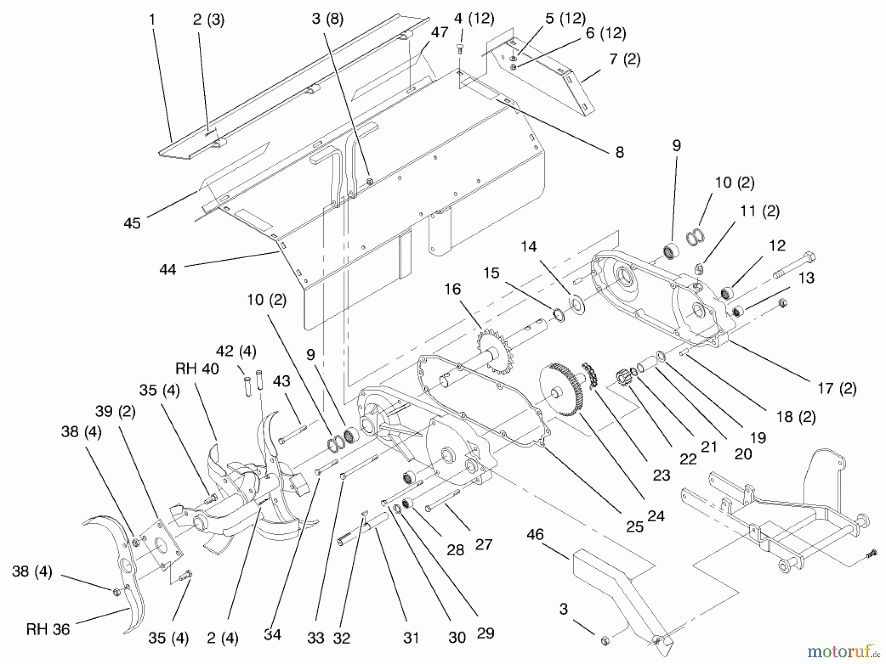  Toro Neu Accessories, Tiller/Cultivator 79375 - Toro 36