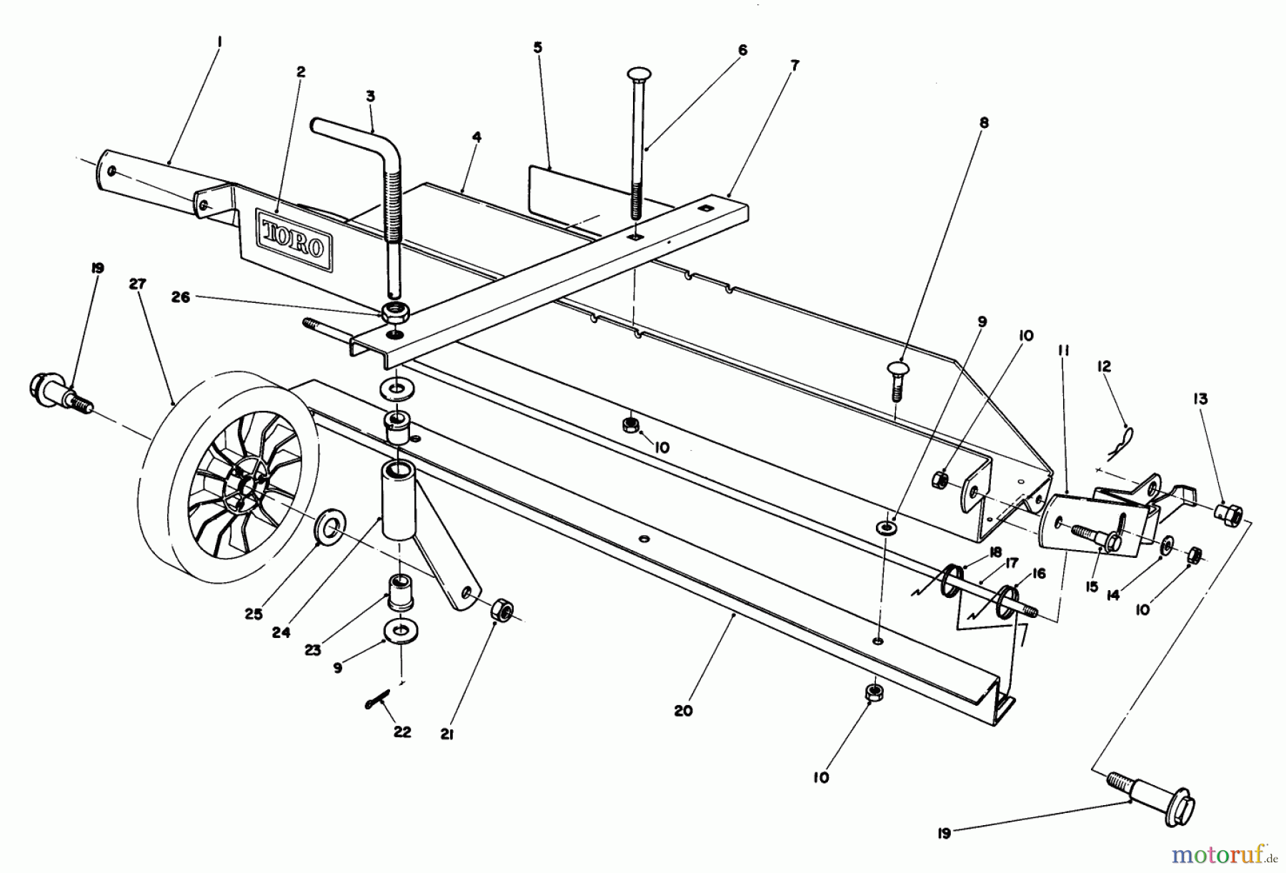  Toro Neu Mowers, Walk-Behind Seite 1 20684 - Toro Lawnmower, 1985 (5000001-5999999) DETHATCHER KIT MODEL NO. 59126 (OPTIONAL)