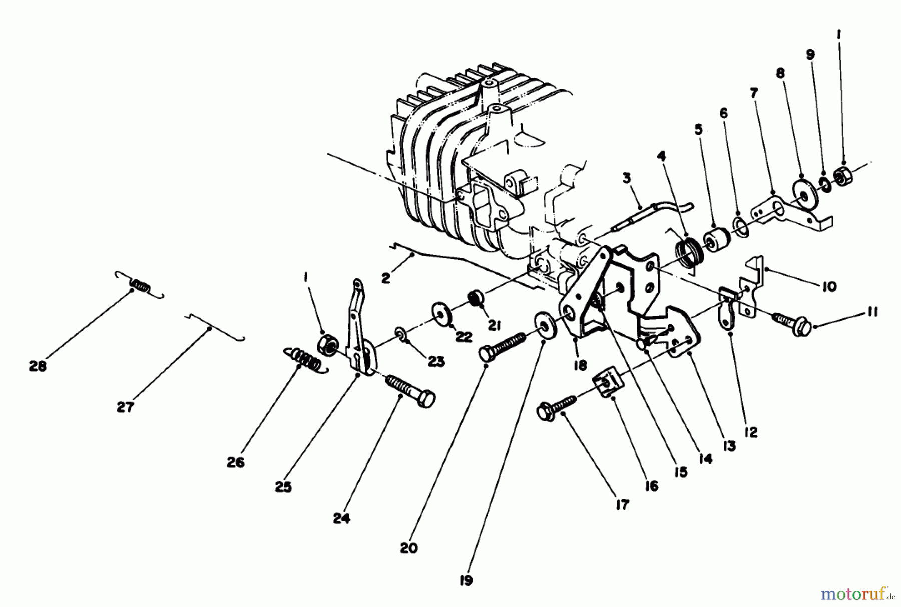  Toro Neu Mowers, Walk-Behind Seite 1 20684 - Toro Lawnmower, 1985 (5000001-5999999) GOVERNOR ASSEMBLY