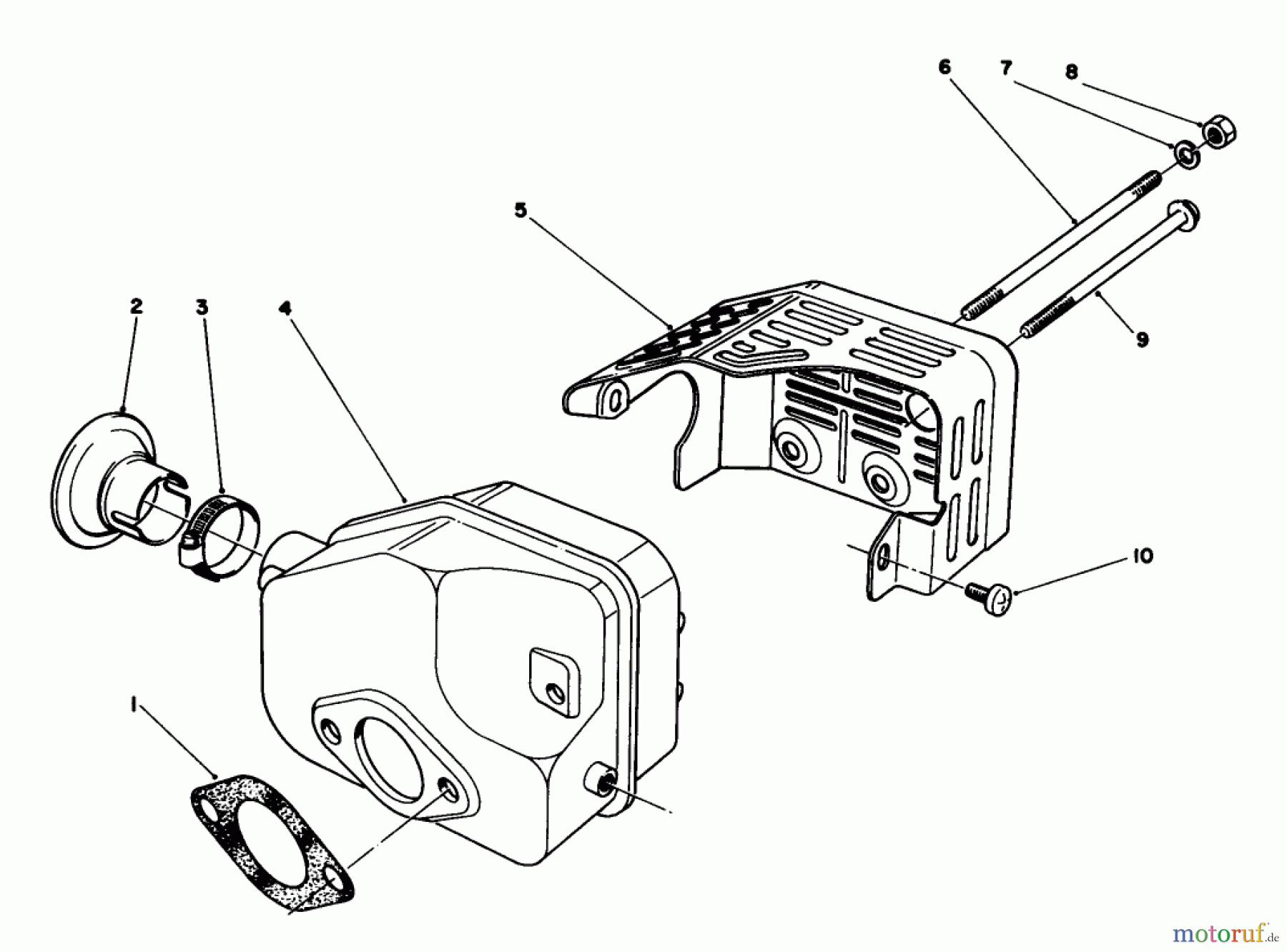  Toro Neu Mowers, Walk-Behind Seite 1 20684 - Toro Lawnmower, 1985 (5000001-5999999) MUFFLER ASSEMBLY