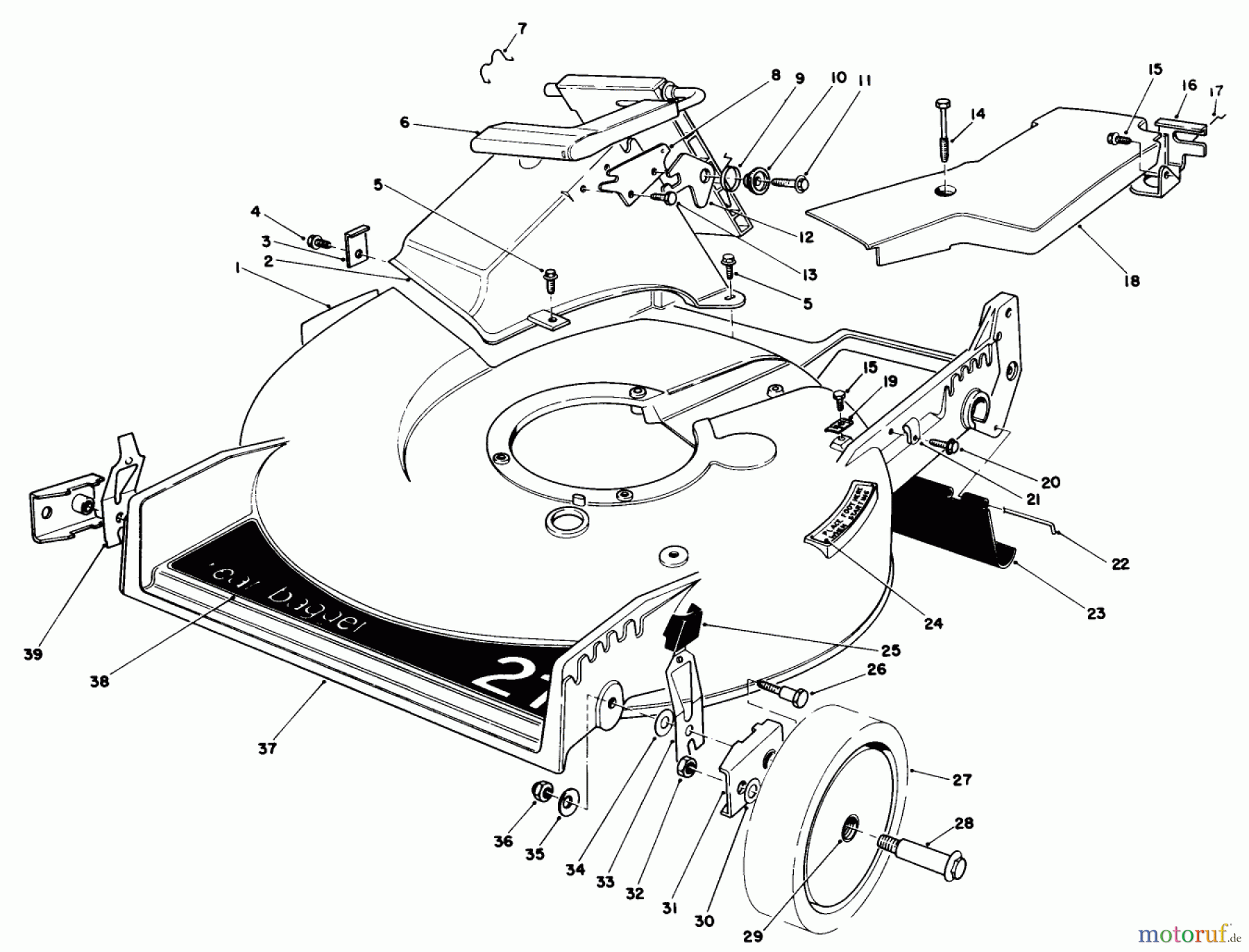  Toro Neu Mowers, Walk-Behind Seite 1 20684 - Toro Lawnmower, 1986 (6000001-6999999) HOUSING ASSEMBLY