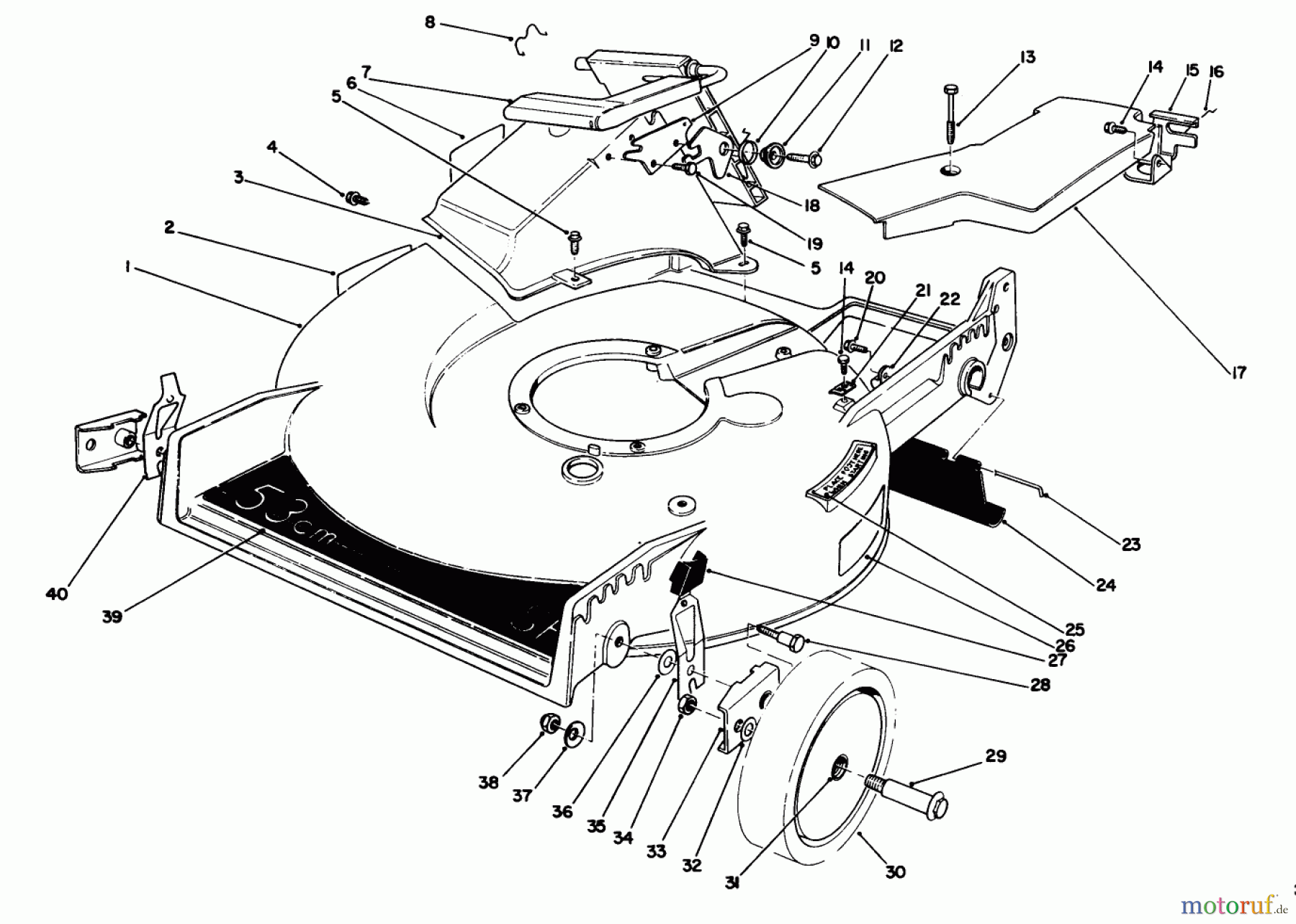  Toro Neu Mowers, Walk-Behind Seite 1 20684C - Toro Lawnmower, 1989 (9000001-9999999) HOUSING ASSEMBLY
