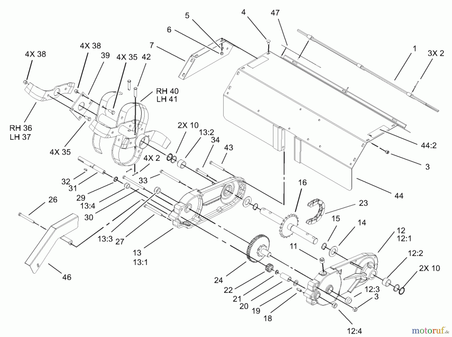 Toro Neu Accessories, Tiller/Cultivator 79484 - Toro 36