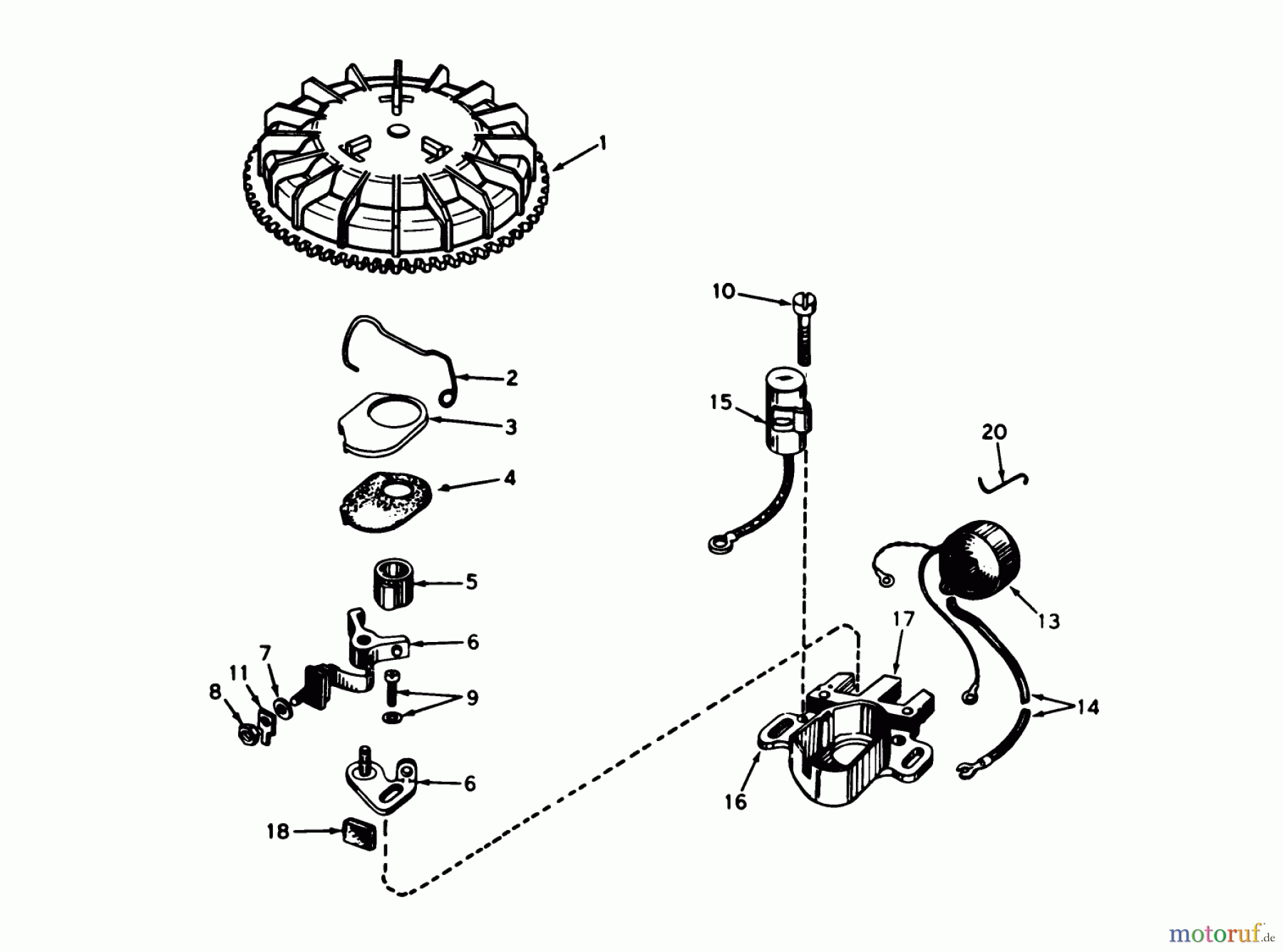  Toro Neu Mowers, Walk-Behind Seite 1 20690 - Toro Lawnmower, 1978 (8000001-8999999) MAGNETO NO. 610772A