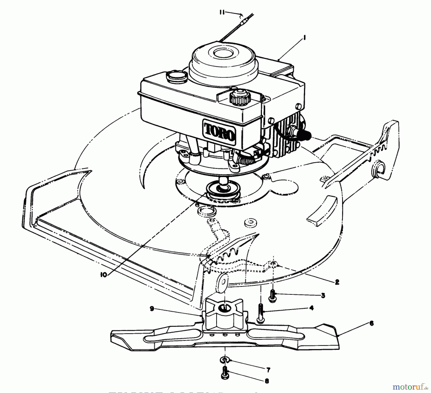  Toro Neu Mowers, Walk-Behind Seite 1 20692 - Toro Lawnmower, 1989 (9000001-9999999) ENGINE ASSEMBLY