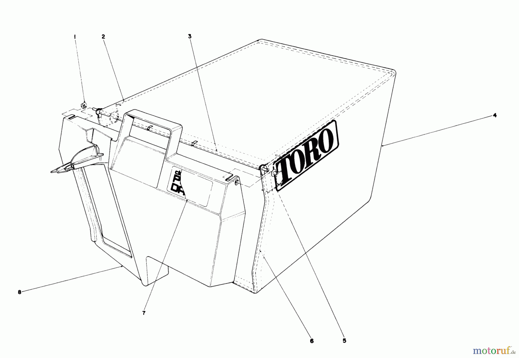  Toro Neu Mowers, Walk-Behind Seite 1 20692 - Toro Lawnmower, 1990 (0000001-0999999) GRASS BAG ASSEMBLY NO. 11-0189
