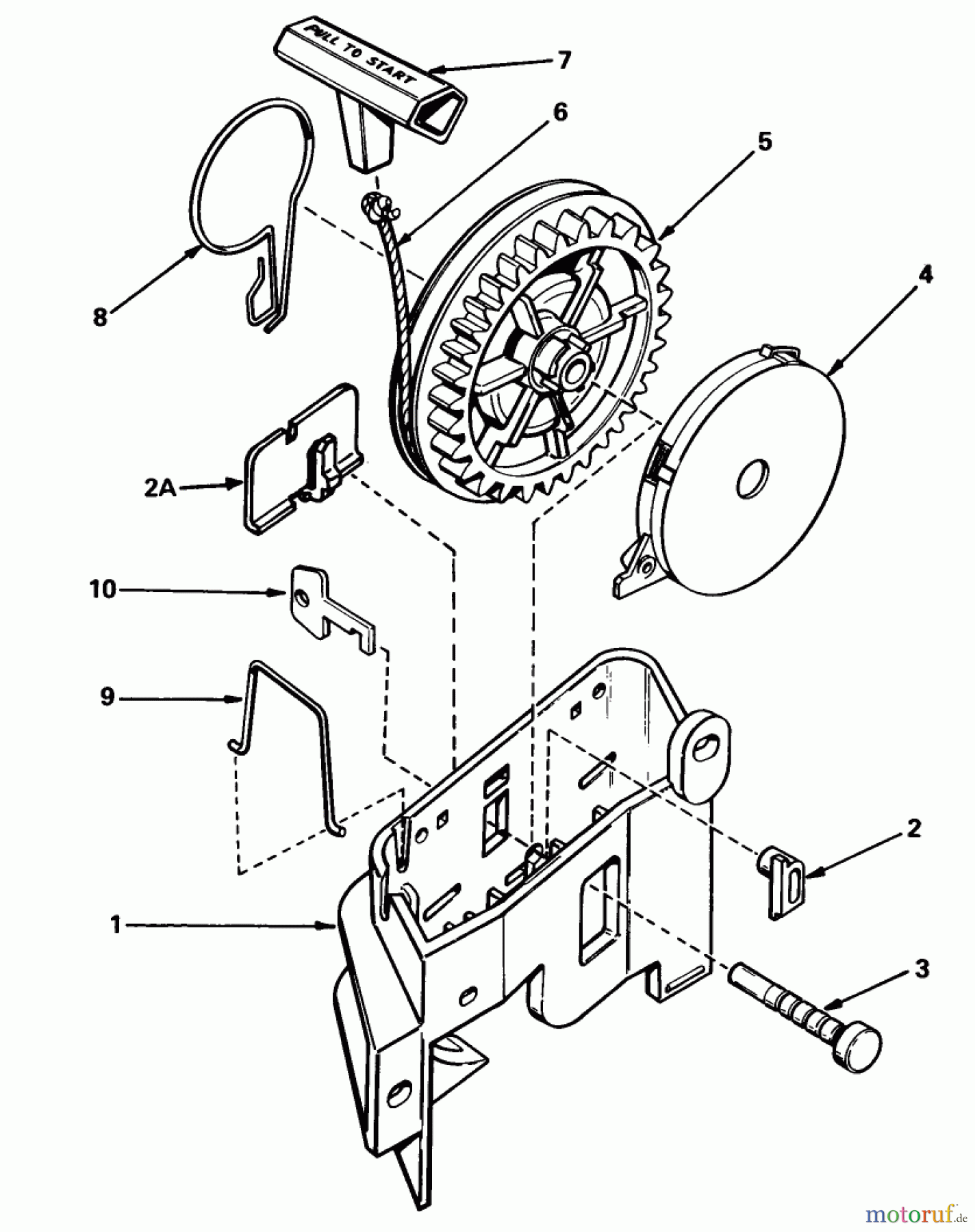 Toro Neu Mowers, Walk-Behind Seite 1 20700 - Toro Lawnmower, 1979 (9000001-9999999) REWIND STARTER NO. 590531