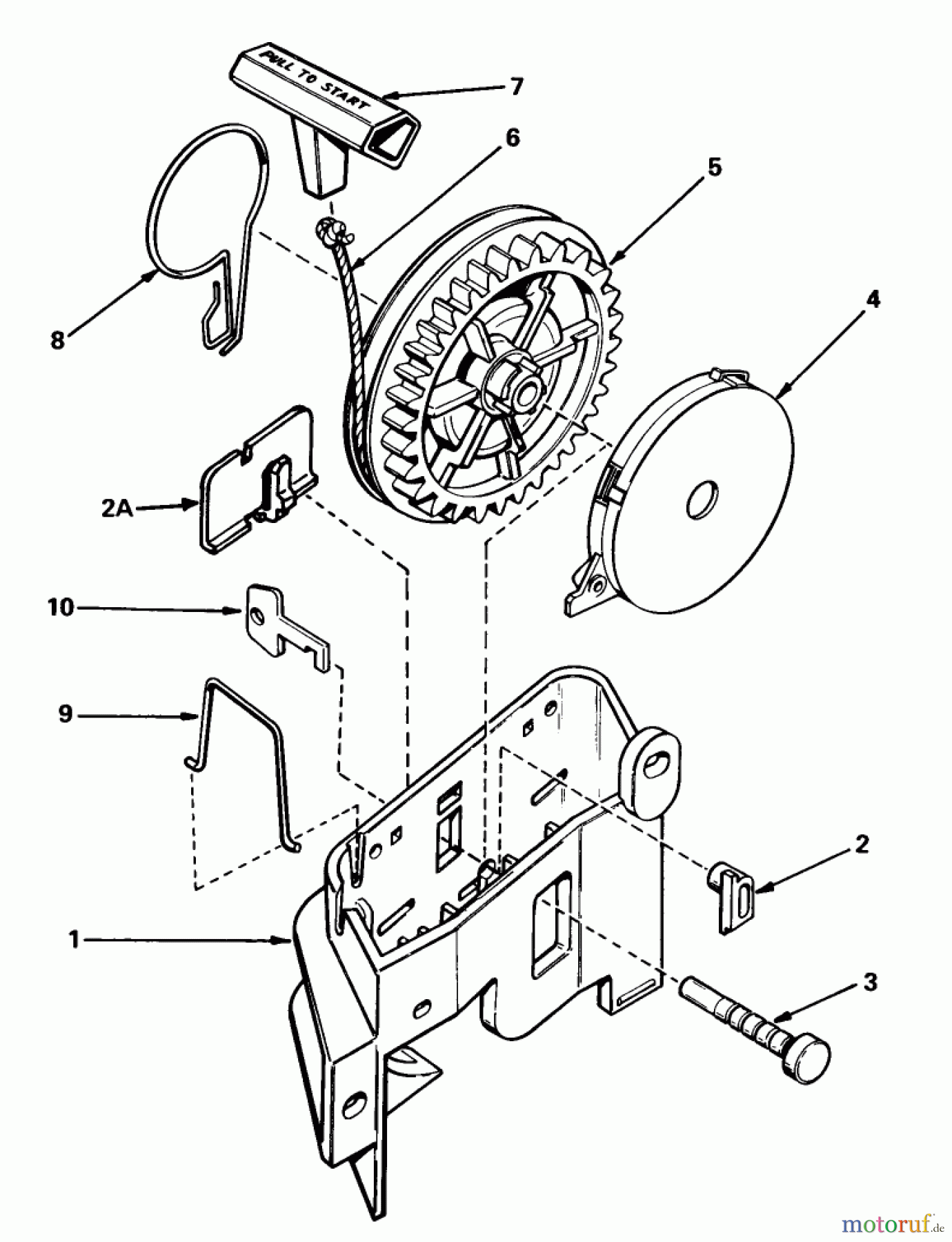  Toro Neu Mowers, Walk-Behind Seite 1 20705 - Toro Lawnmower, 1979 (9000001-9999999) REWIND STARTER NO. 590531