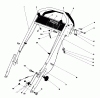 Toro 20705 - Lawnmower, 1982 (2000001-2999999) Ersatzteile HANDLE ASSEMBLY