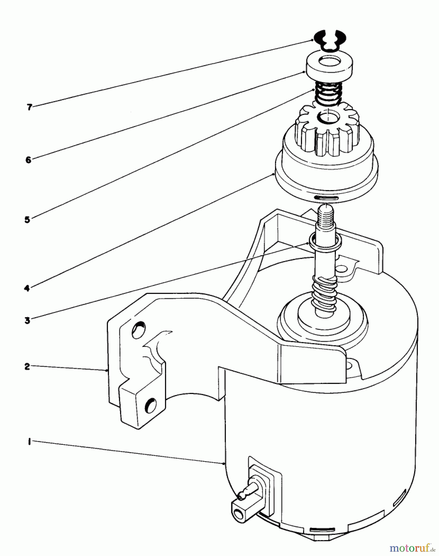  Toro Neu Mowers, Walk-Behind Seite 1 20715 - Toro Lawnmower, 1985 (5000001-5999999) STARTER ASSEMBLY