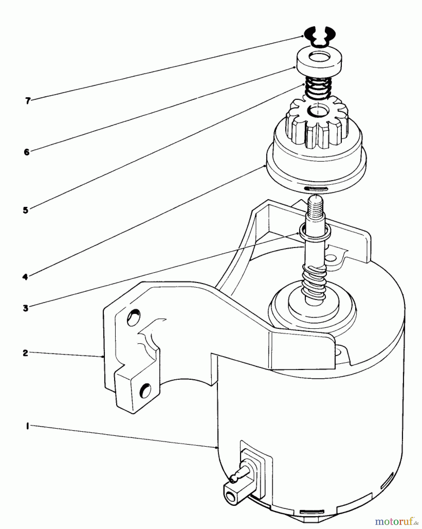 Toro Neu Mowers, Walk-Behind Seite 1 20715C - Toro Lawnmower, 1985 (5000001-5999999) STARTER ASSEMBLY