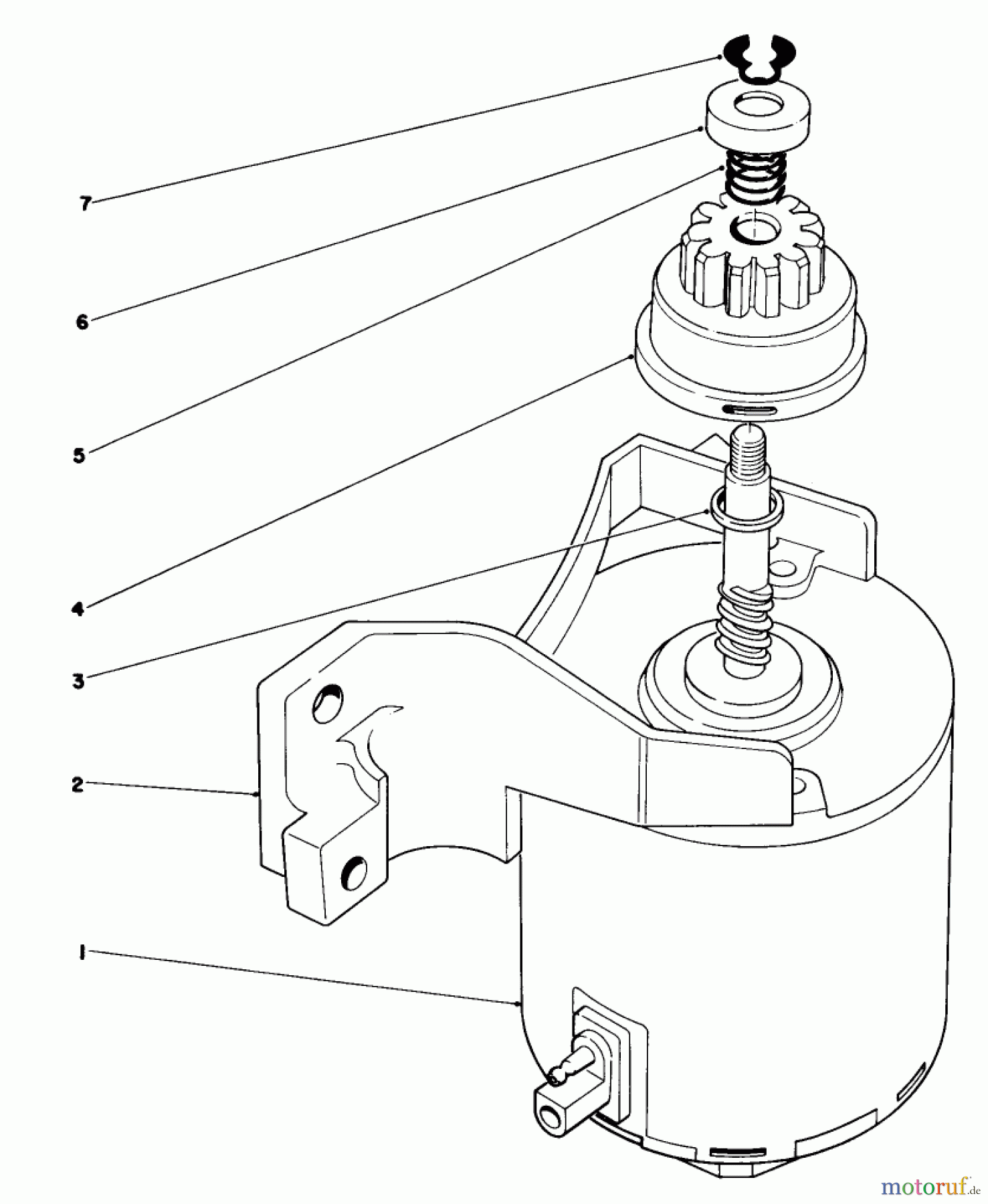 Toro Neu Mowers, Walk-Behind Seite 1 20718C - Toro Lawnmower, 1985 (5000001-5999999) STARTER ASSEMBLY