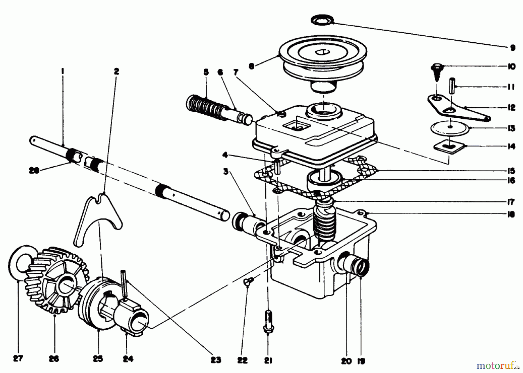  Toro Neu Mowers, Walk-Behind Seite 1 20725 - Toro Lawnmower, 1979 (9000001-9999999) GEAR CASE ASSEMBLY