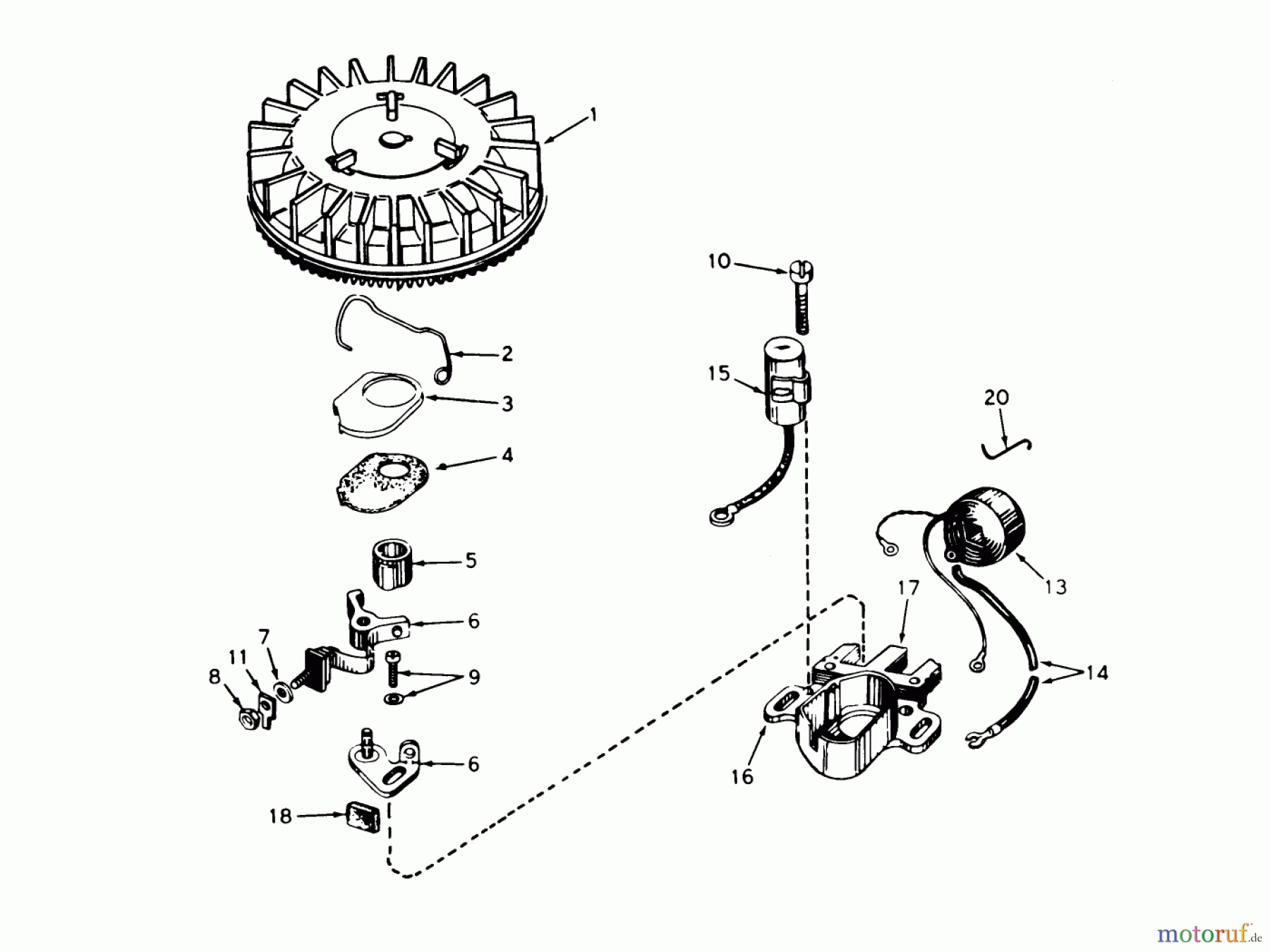 Toro Neu Mowers, Walk-Behind Seite 1 20730 - Toro Lawnmower, 1978 (8000001-8999999) MAGNETO NO. 610964