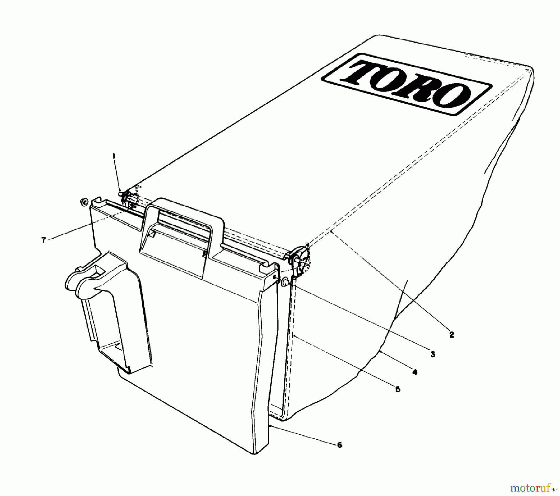  Toro Neu Mowers, Walk-Behind Seite 1 20746C - Toro Lawnmower, 1988 (8000001-8999999) GRASS BAG ASSEMBLY NO. 12-8859