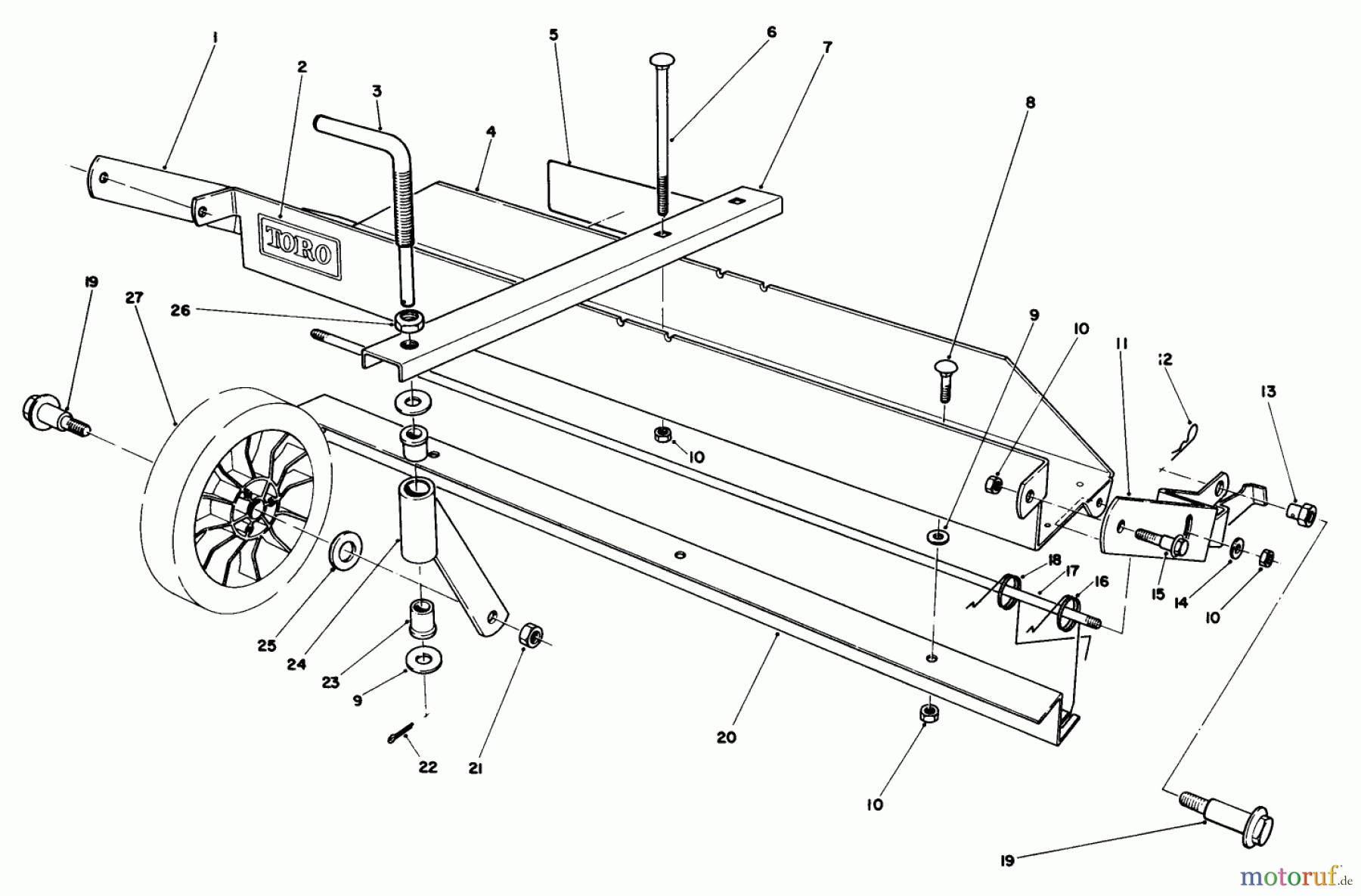  Toro Neu Mowers, Walk-Behind Seite 1 20747C - Toro Lawnmower, 1986 (6000001-6999999) DETHATCHER KIT MODEL NO. 59126 (OPTIONAL)