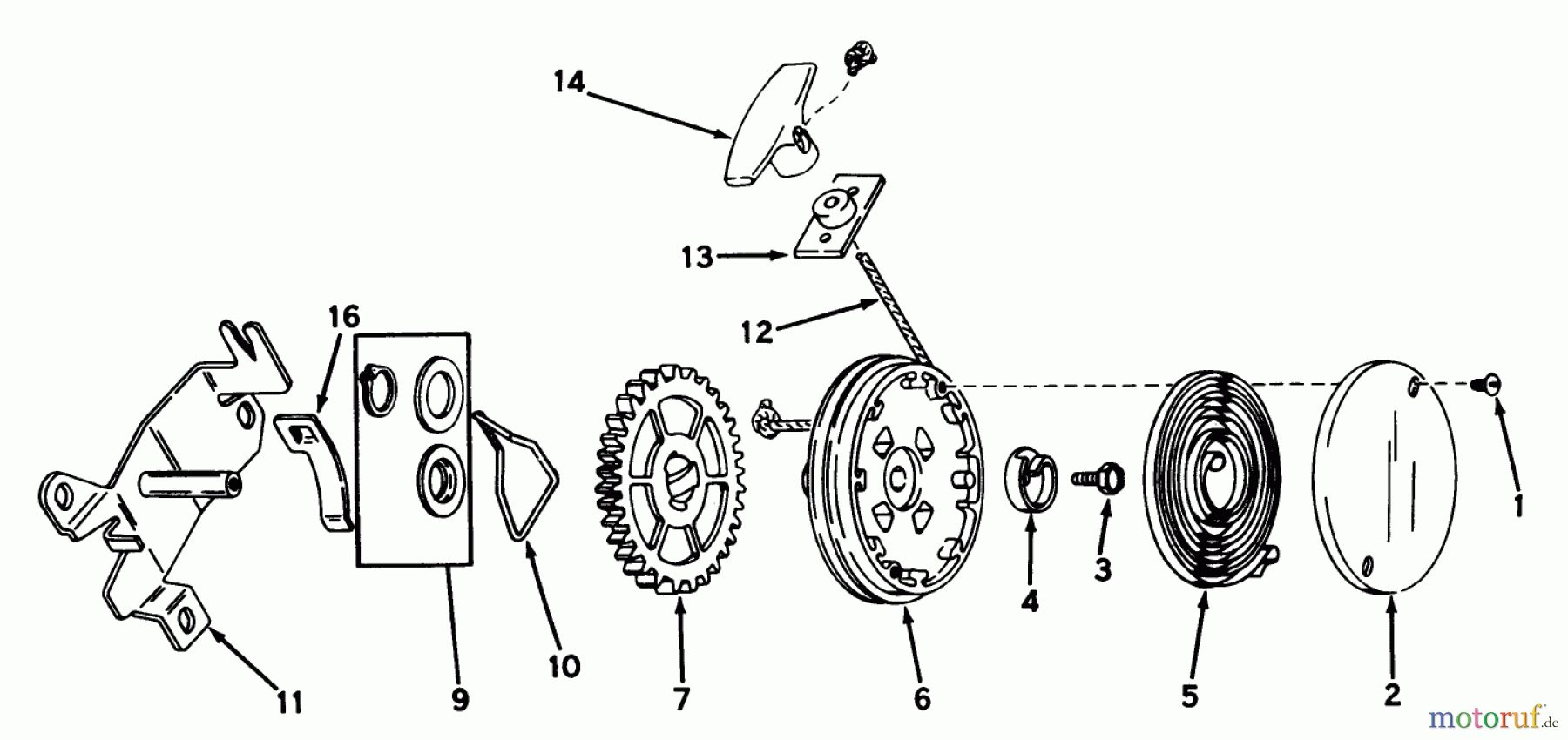  Toro Neu Mowers, Walk-Behind Seite 1 20762 - Toro Lawnmower, 1980 (0000001-0999999) STARTER NO. 590450A