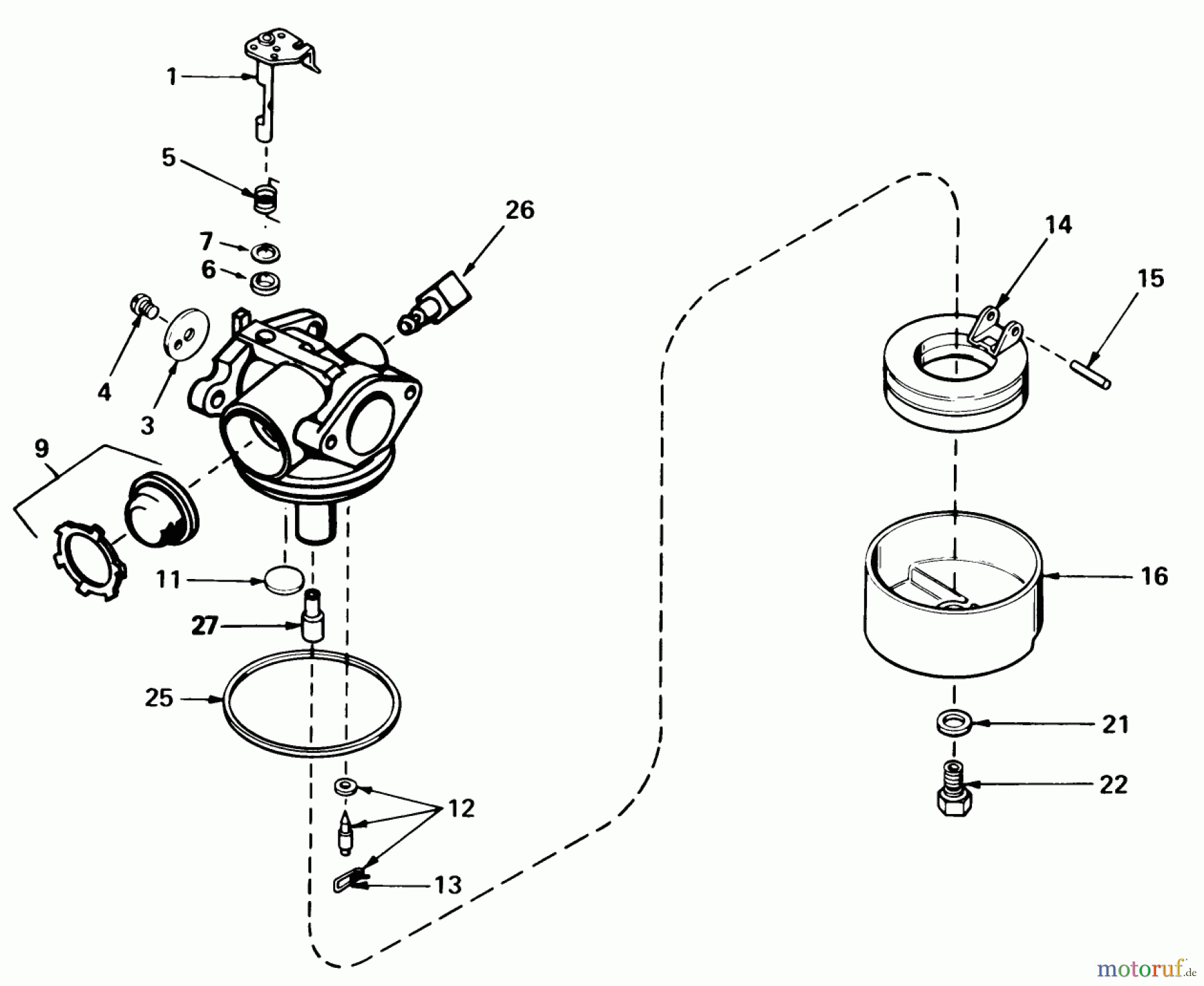  Toro Neu Mowers, Walk-Behind Seite 1 20762 - Toro Lawnmower, 1984 (4000001-4999999) CARBURETOR NO. 632050A