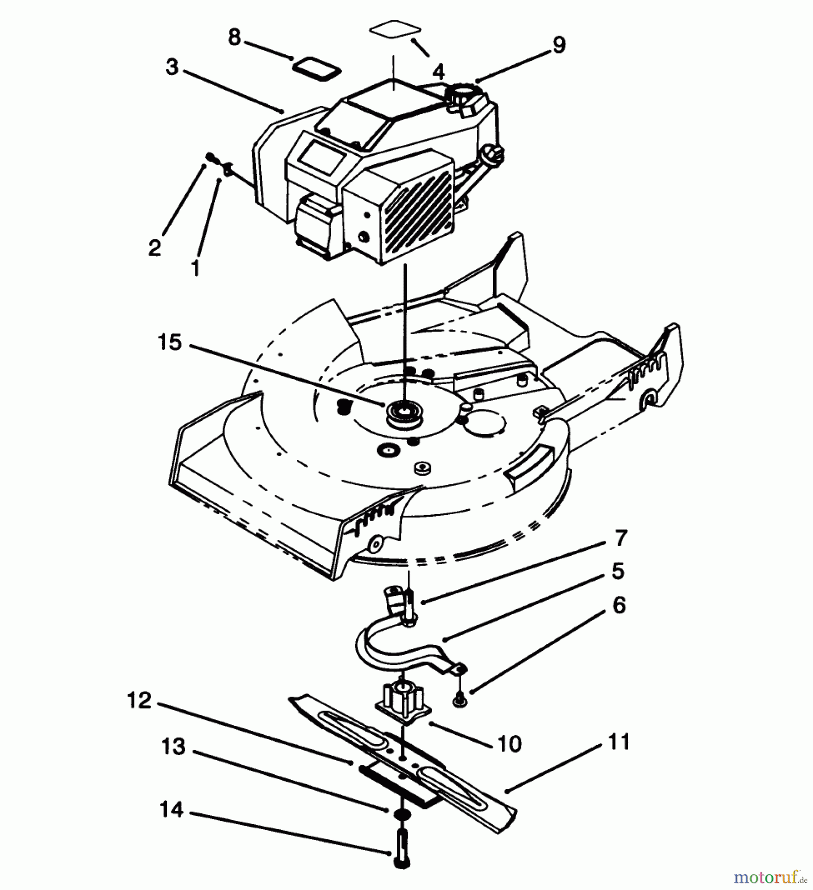 Toro Neu Mowers, Walk-Behind Seite 1 20763B - Toro Lawnmower, 1993 (39000001-39999999) ENGINE ASSEMBLY