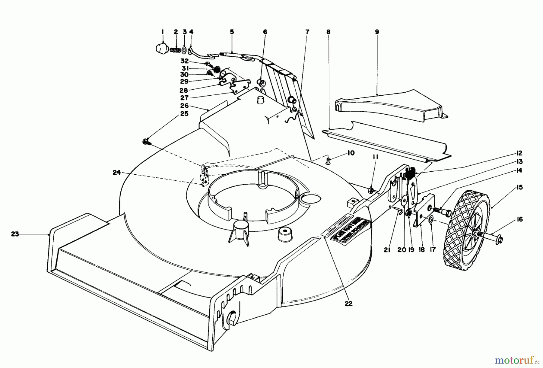  Toro Neu Mowers, Walk-Behind Seite 1 20770 - Toro Lawnmower, 1982 (2000001-2999999) HOUSING ASSEMBLY