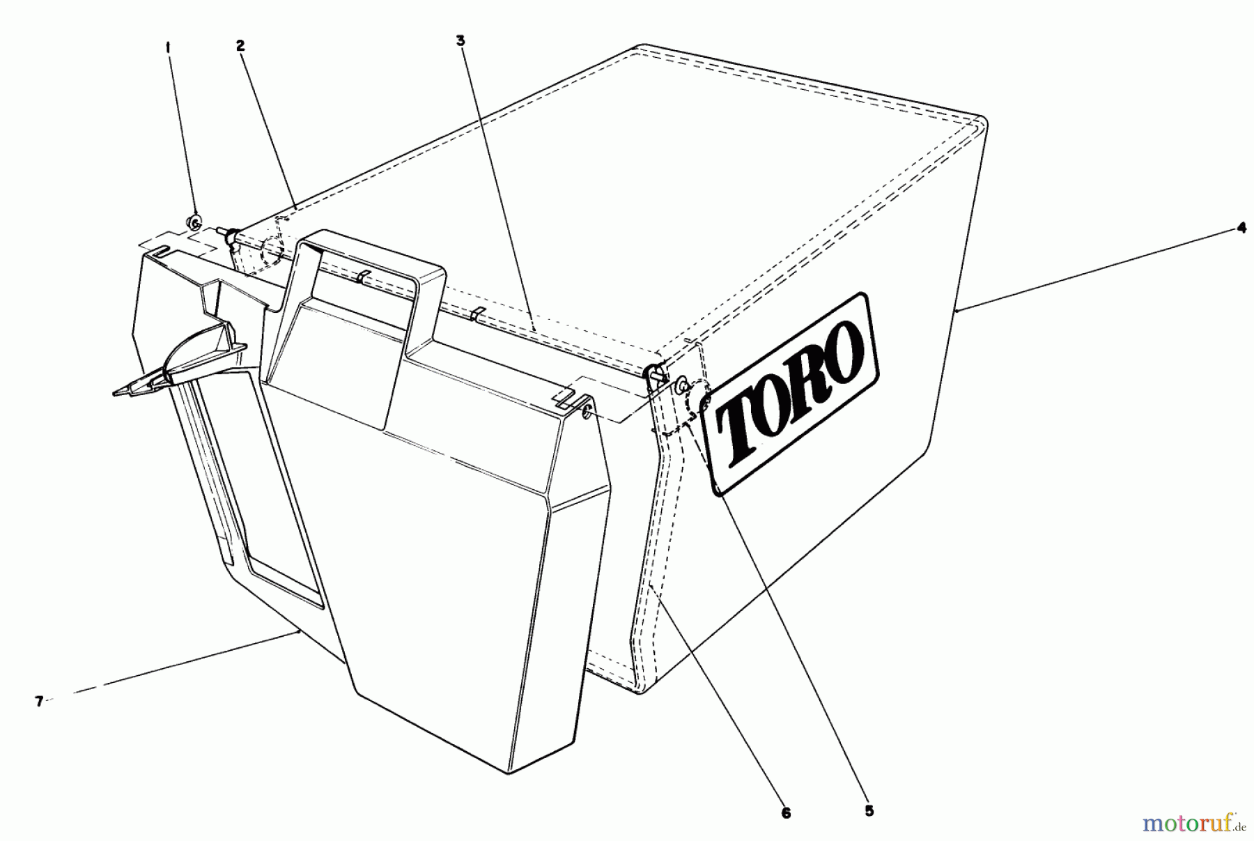 Toro Neu Mowers, Walk-Behind Seite 1 20782C - Toro Lawnmower, 1985 (5000001-5999999) GRASS BAG ASSEMBLY NO. 11-0159