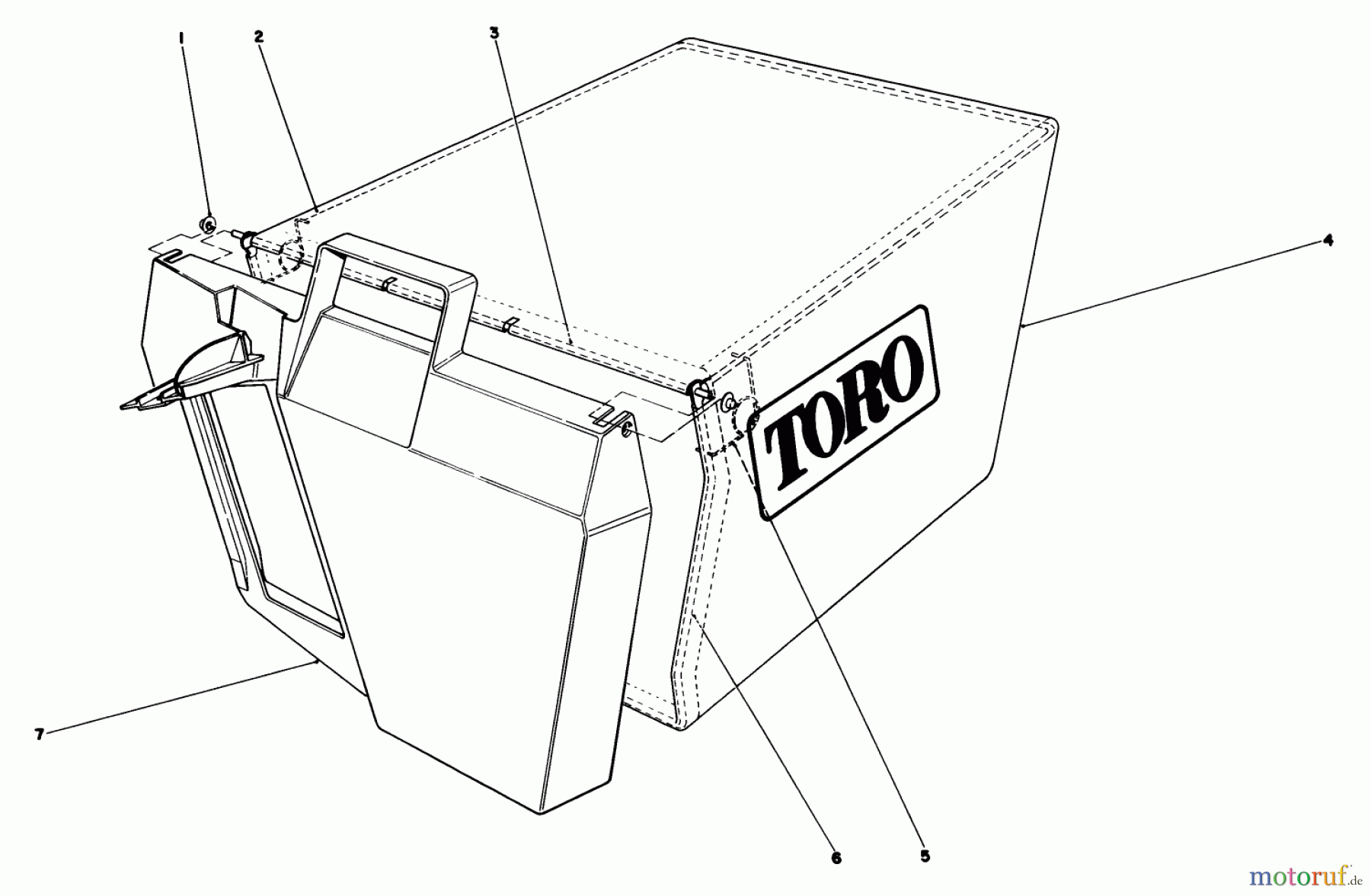 Toro Neu Mowers, Walk-Behind Seite 1 20782C - Toro Lawnmower, 1986 (6000001-6999999) GRASS BAG ASSEMBLY NO. 11-0159
