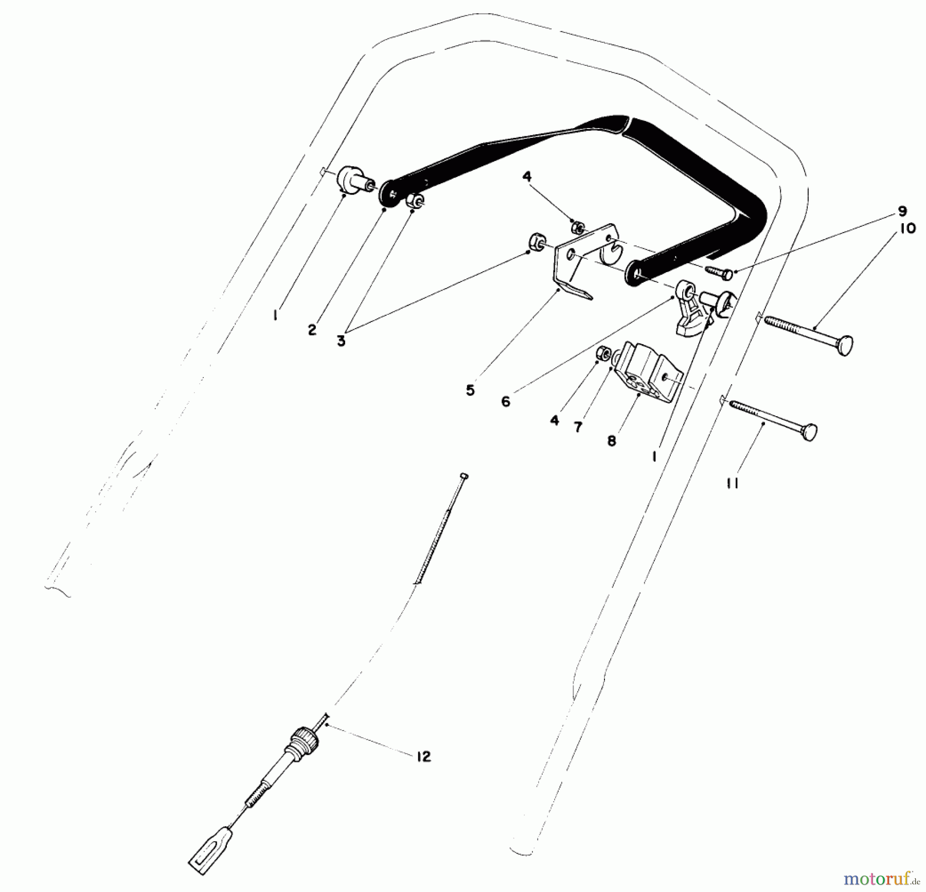Toro Neu Mowers, Walk-Behind Seite 1 20810 - Toro Lawnmower, 1984 (4000001-4999999) TRACTION CONTROL ASSEMBLY