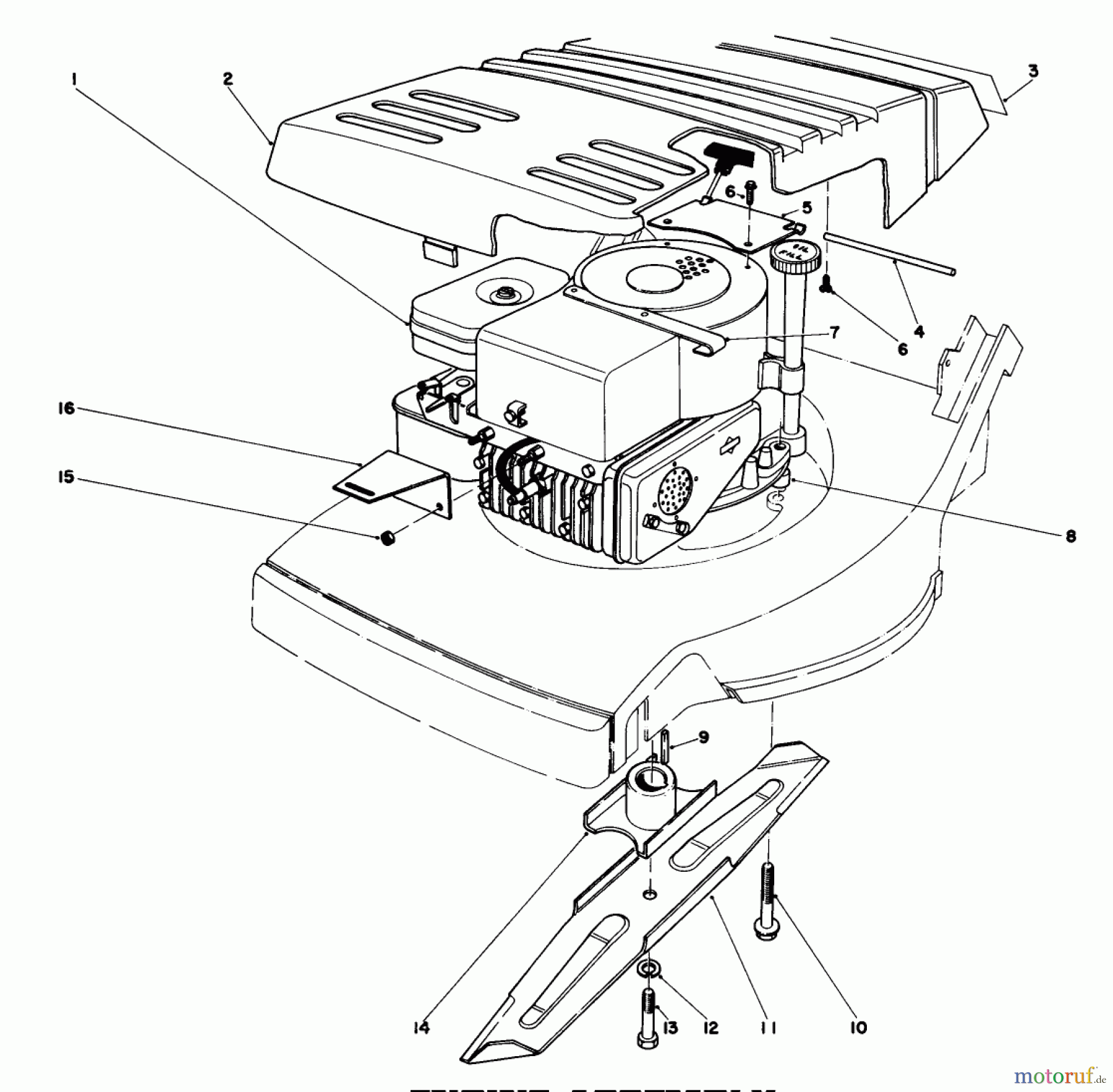 Toro Neu Mowers, Walk-Behind Seite 2 20830 - Toro Lawnmower, 1981 (1000001-1999999) ENGINE ASSEMBLY