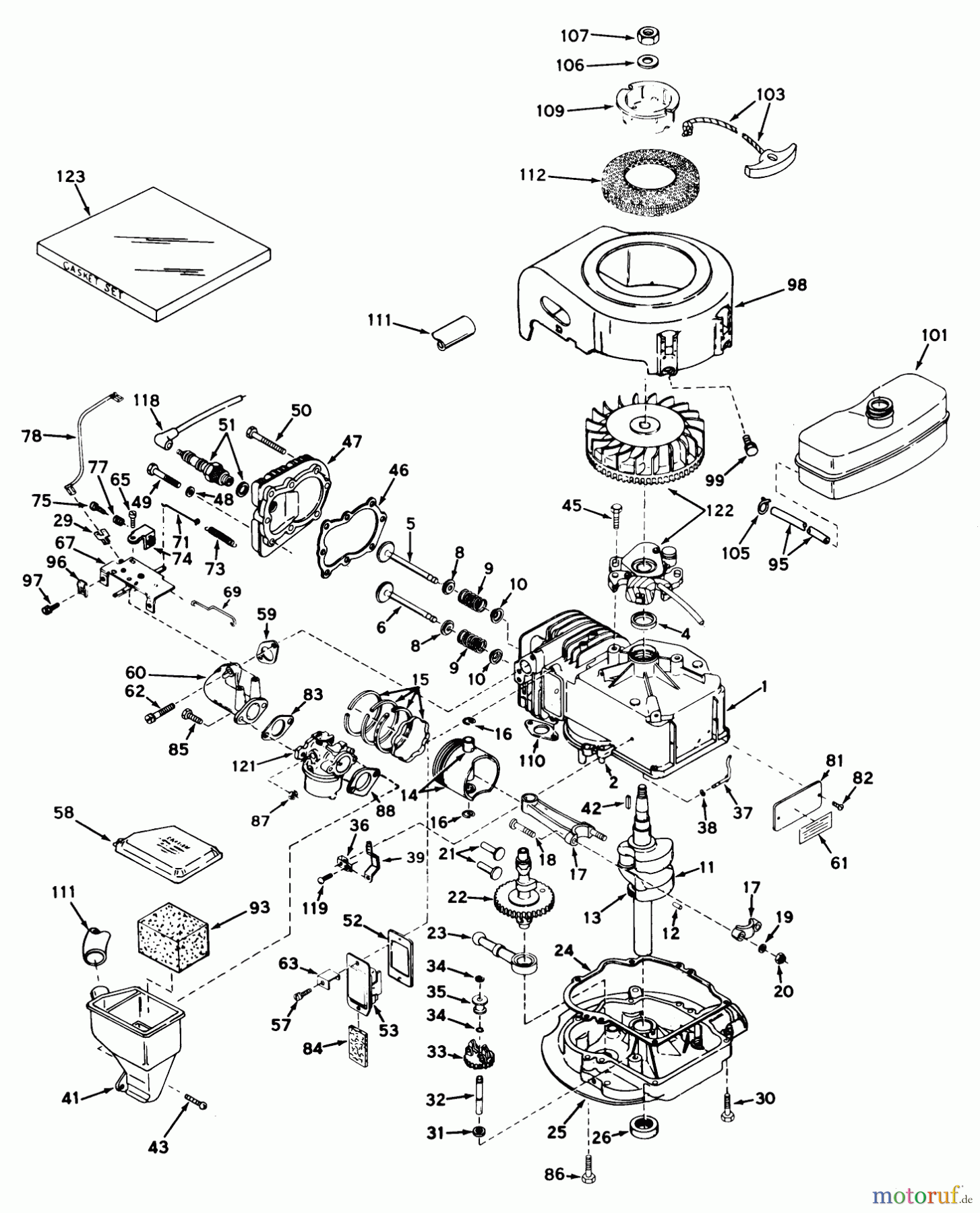  Toro Neu Mowers, Walk-Behind Seite 2 21172 - Toro Guardian Lawnmower, 1972 (2000001-2999999) ENGINE TECUMSEH MODEL NO. LAV35-40647J AND LAV35-40648J