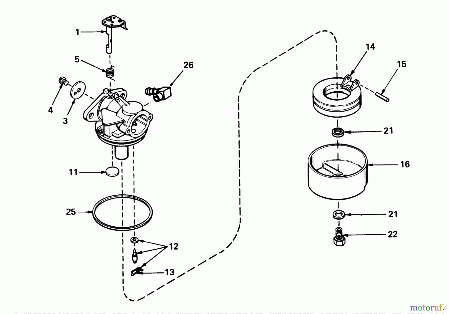  Toro Neu Mowers, Walk-Behind Seite 2 21610 - Toro Guardian Lawnmower, 1976 (6000001-6999999) CARBURETOR NO. 631784A (MOWER MODEL NO. 21610 & 21711)(ENGINE NOS. TNT 100-10047 AND TNT 100-10046)