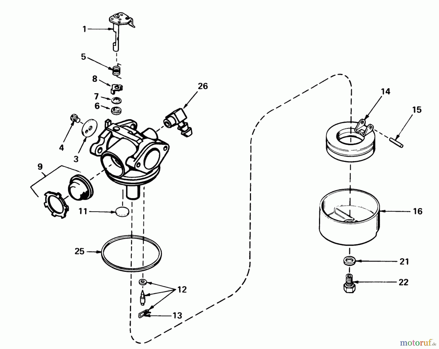 Toro Neu Mowers, Walk-Behind Seite 2 21738 - Toro Whirlwind Lawnmower, 1980 (0000001-0999999) CARBURETOR NO. 632050