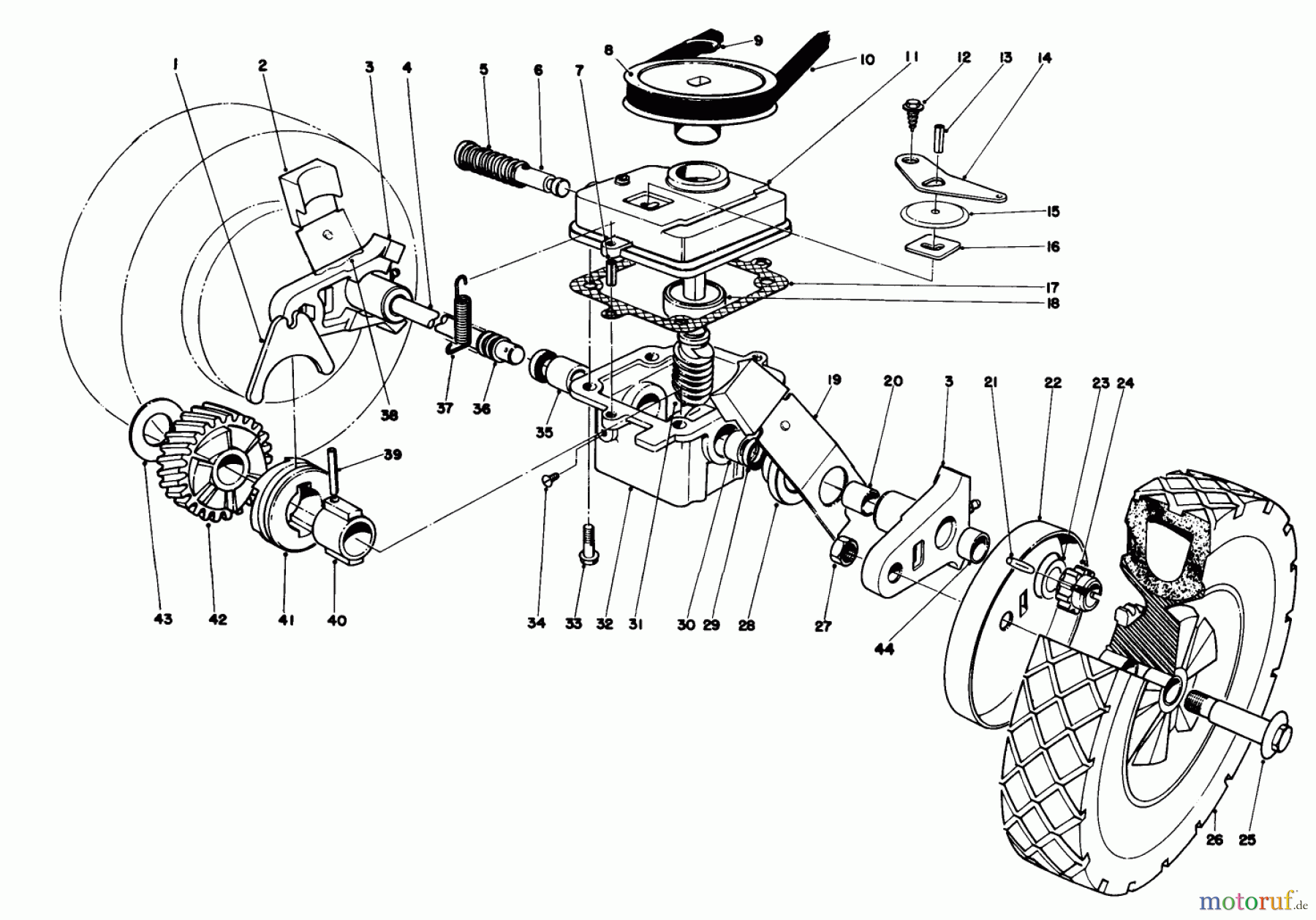 Toro Neu Mowers, Walk-Behind Seite 2 21738 - Toro Whirlwind Lawnmower, 1980 (0000001-0999999) GEAR CASE ASSEMBLY