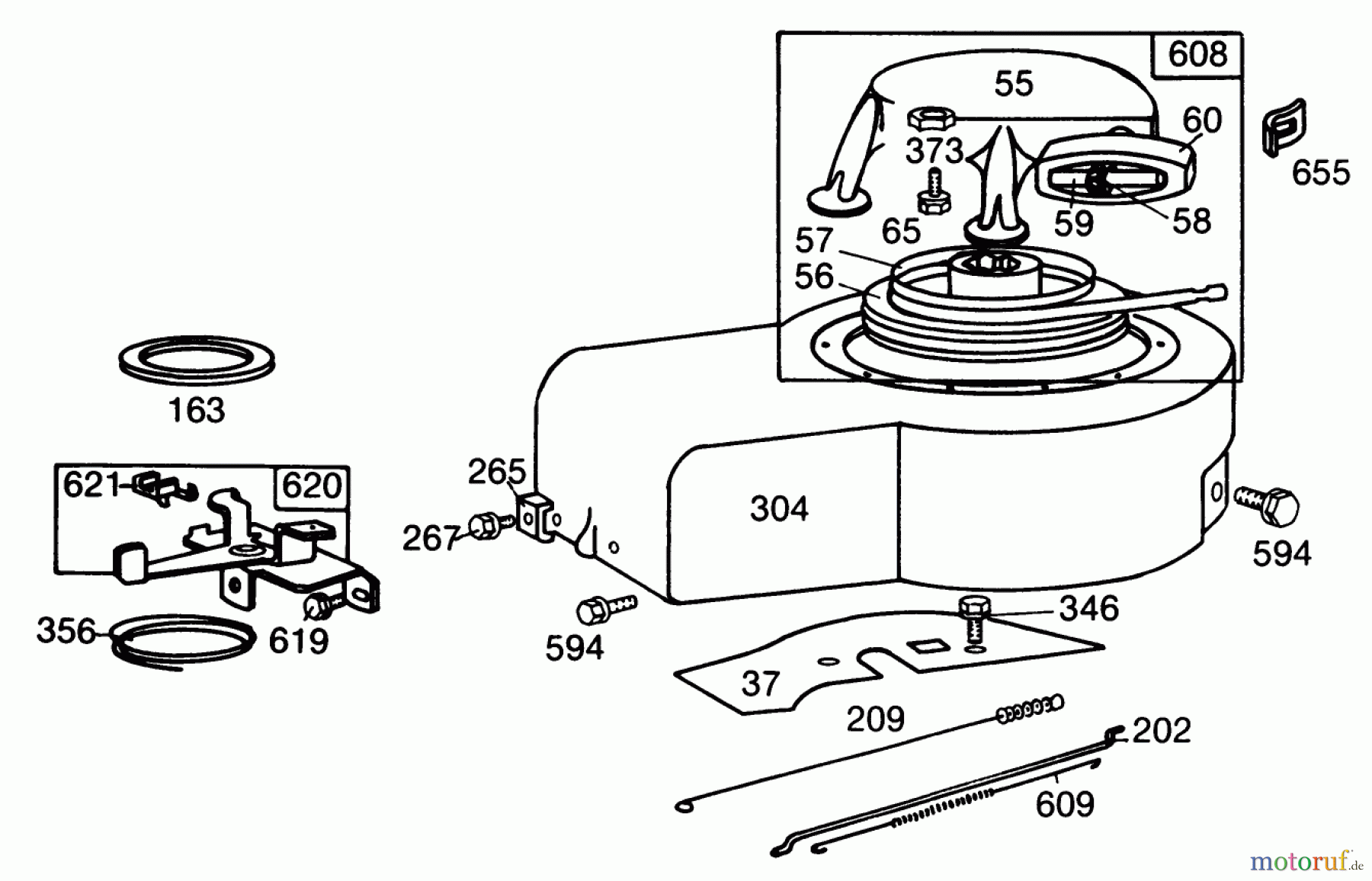 Toro Neu Mowers, Walk-Behind Seite 2 22005 - Toro Lawnmower, 1985 (5000001-5999999) ENGINE BRIGGS & STRATTON MODEL NO. 130902 TYPE 1200-01 #2