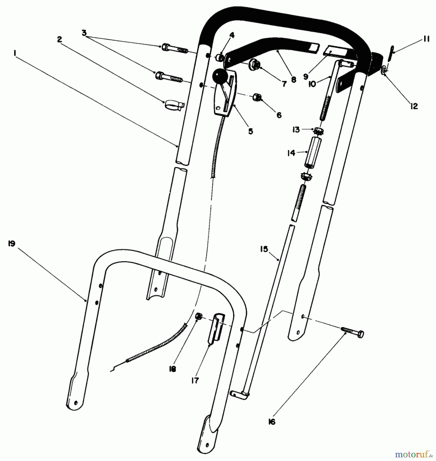  Toro Neu Mowers, Walk-Behind Seite 2 22010 - Toro Lawnmower, 1984 (4000001-4999999) HANDLE ASSEMBLY