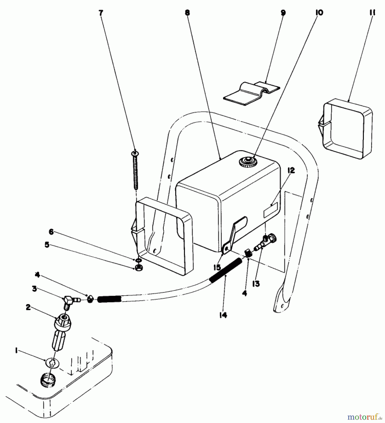  Toro Neu Mowers, Walk-Behind Seite 2 22010 - Toro Lawnmower, 1984 (4000001-4999999) REMOTE FUEL TANK KIT NO. 39-6880 (OPTIONAL)
