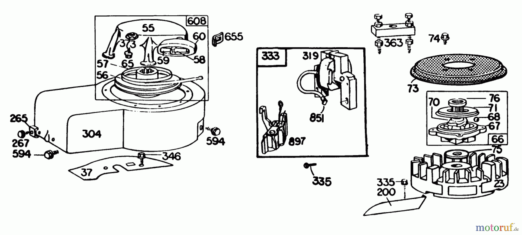  Toro Neu Mowers, Walk-Behind Seite 2 22015 - Toro Lawnmower, 1985 (5000001-5999999) ENGINE BRIGGS & STRATTON MODEL 131922-0163-01 #1