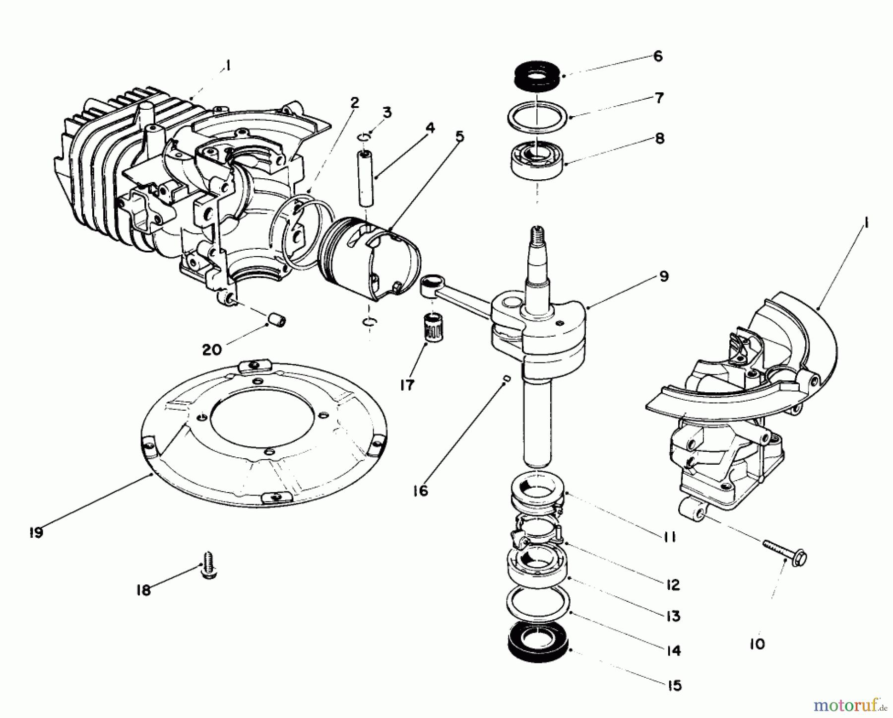  Toro Neu Mowers, Walk-Behind Seite 2 22025 - Toro Lawnmower, 1984 (4000001-4999999) SHORT BLOCK ASSEMBLY