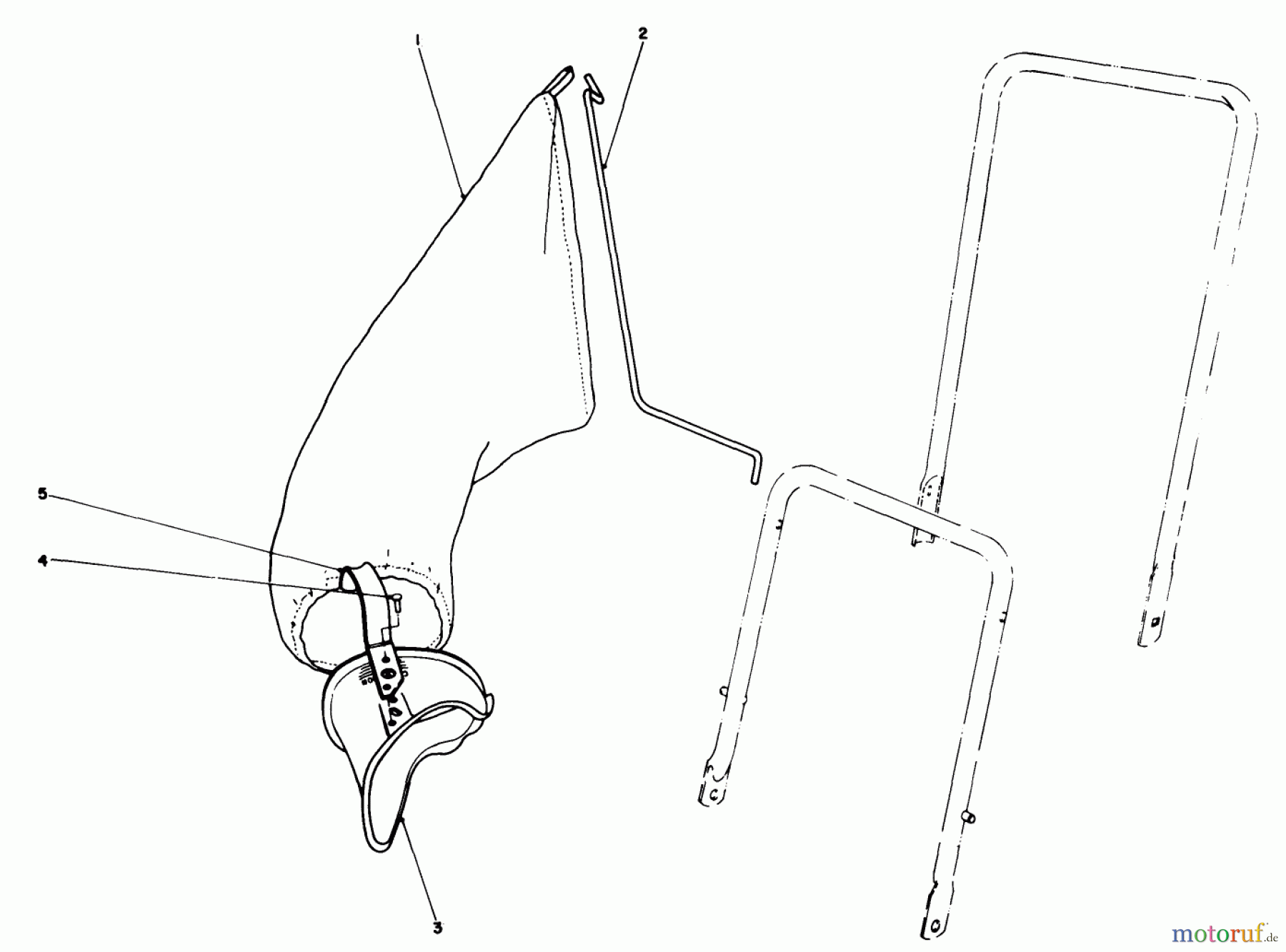 Toro Neu Mowers, Walk-Behind Seite 2 22025 - Toro Lawnmower, 1989 (9000001-9999999) GRASS BAGGING KIT NO. 38-0050 (OPTIONAL)