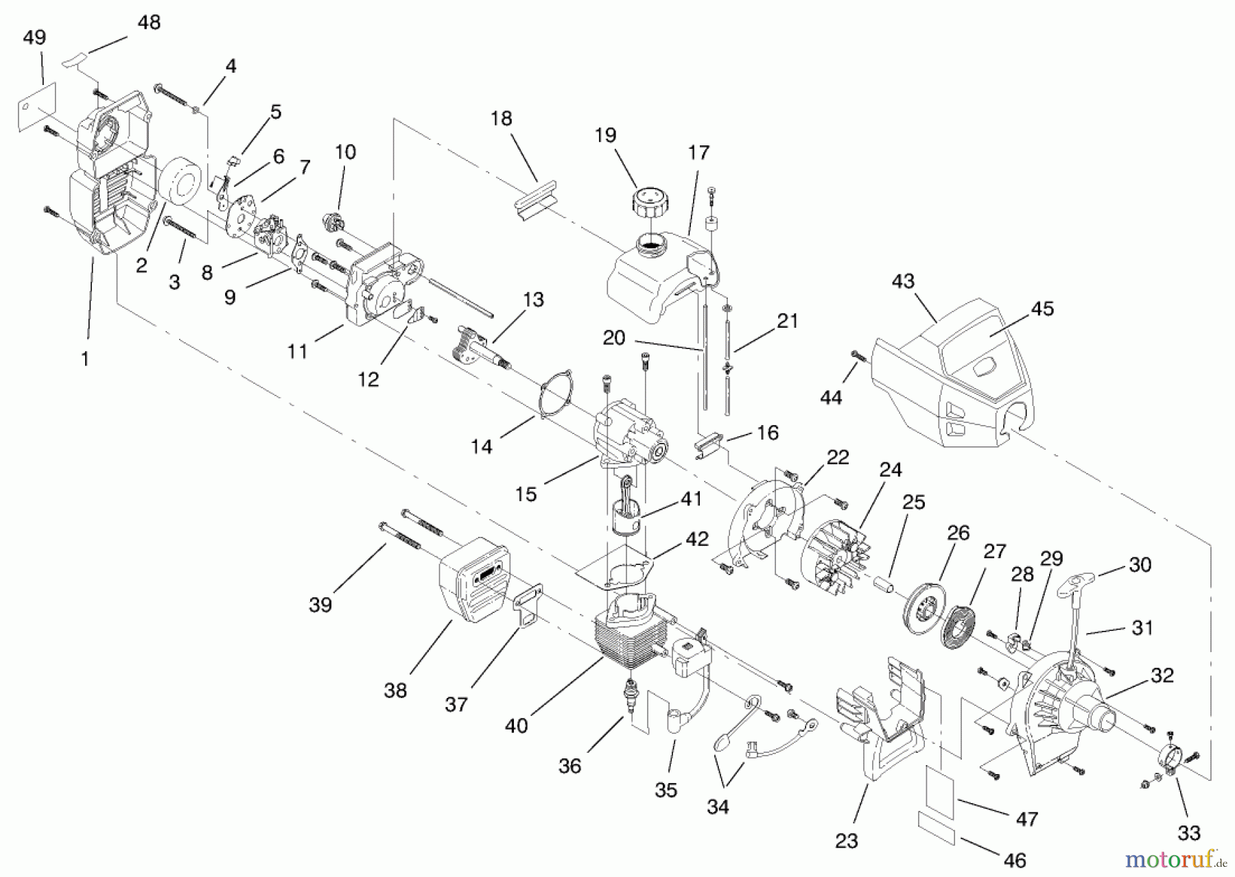  Toro Neu Mowers, Walk-Behind Seite 2 22025C - Toro Lawnmower, 1987 (7000001-7999999) ENGINE ASSEMBLY