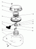Toro 22026 - Side Discharge Mower, 1992 (2000001-2999999) Ersatzteile RECOIL ASSEMBLY (MODEL NO. 47PM1-3)