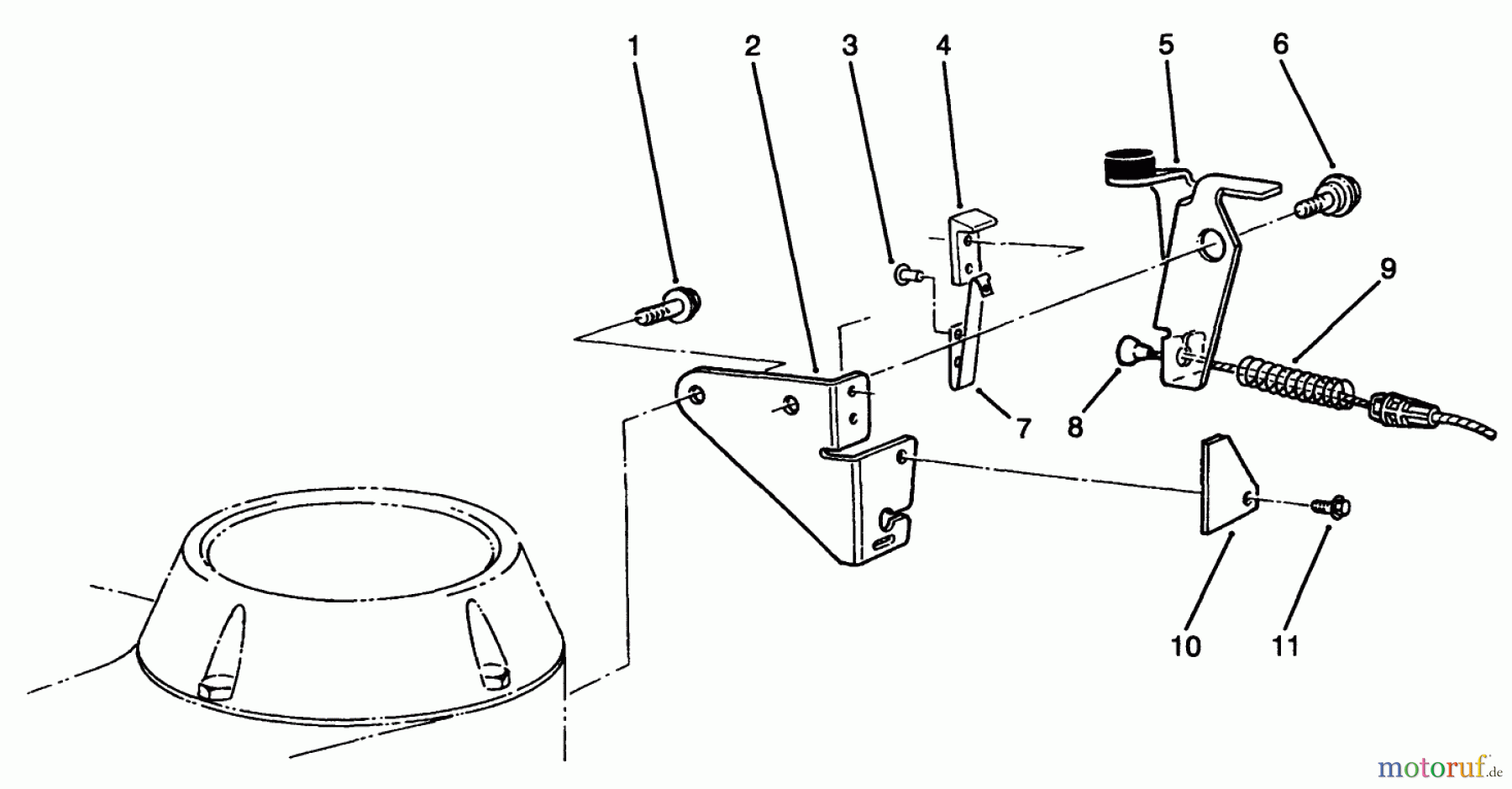  Toro Neu Mowers, Walk-Behind Seite 2 22026 - Toro Side Discharge Mower, 1995 (5900001-5999999) BRAKE ASSEMBLY