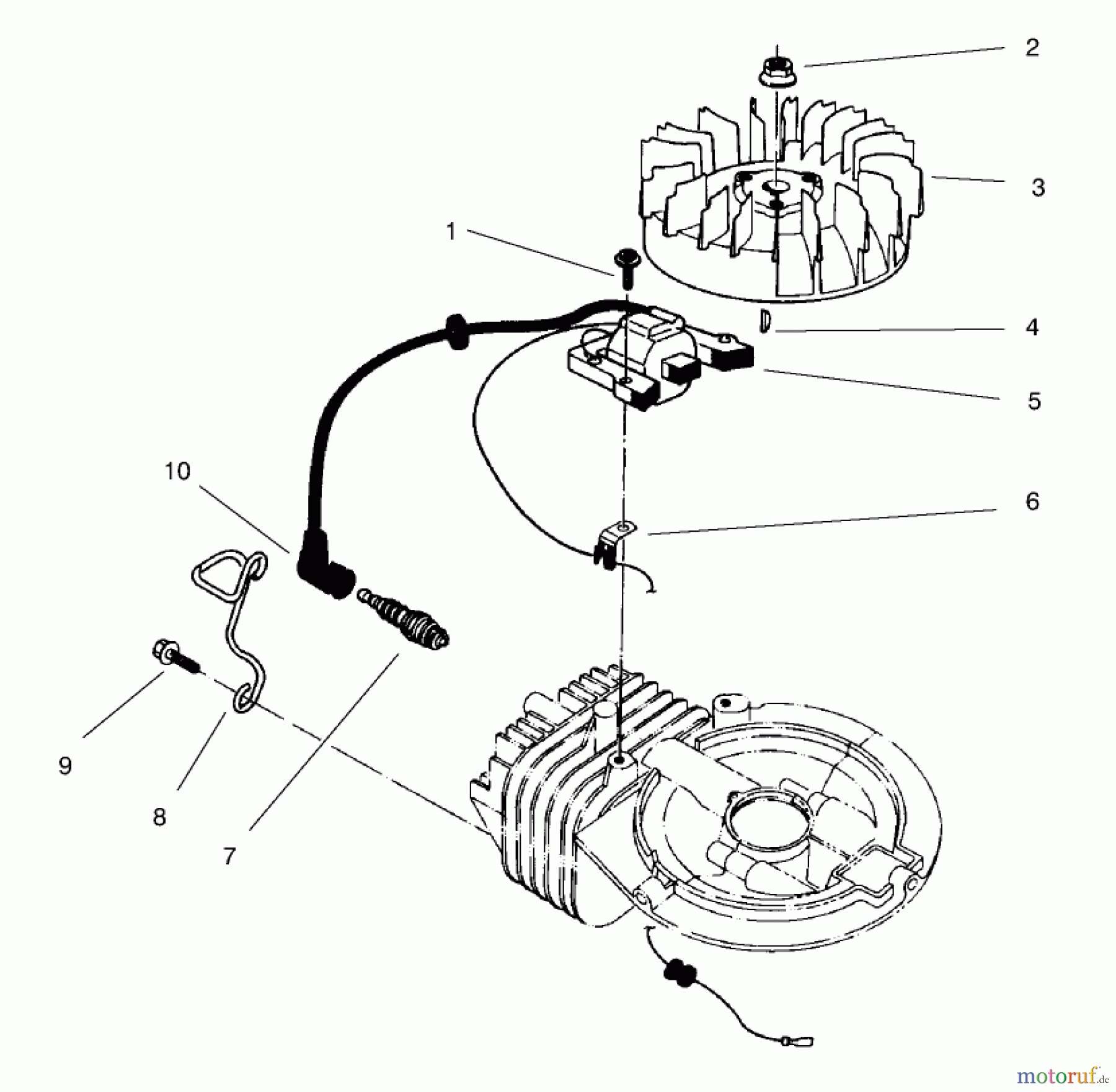  Toro Neu Mowers, Walk-Behind Seite 2 22026 - Toro Side Discharge Mower, 1999 (9900001-9999999) IGNITION ASSEMBLY (MODEL NO. 47PT7-3)