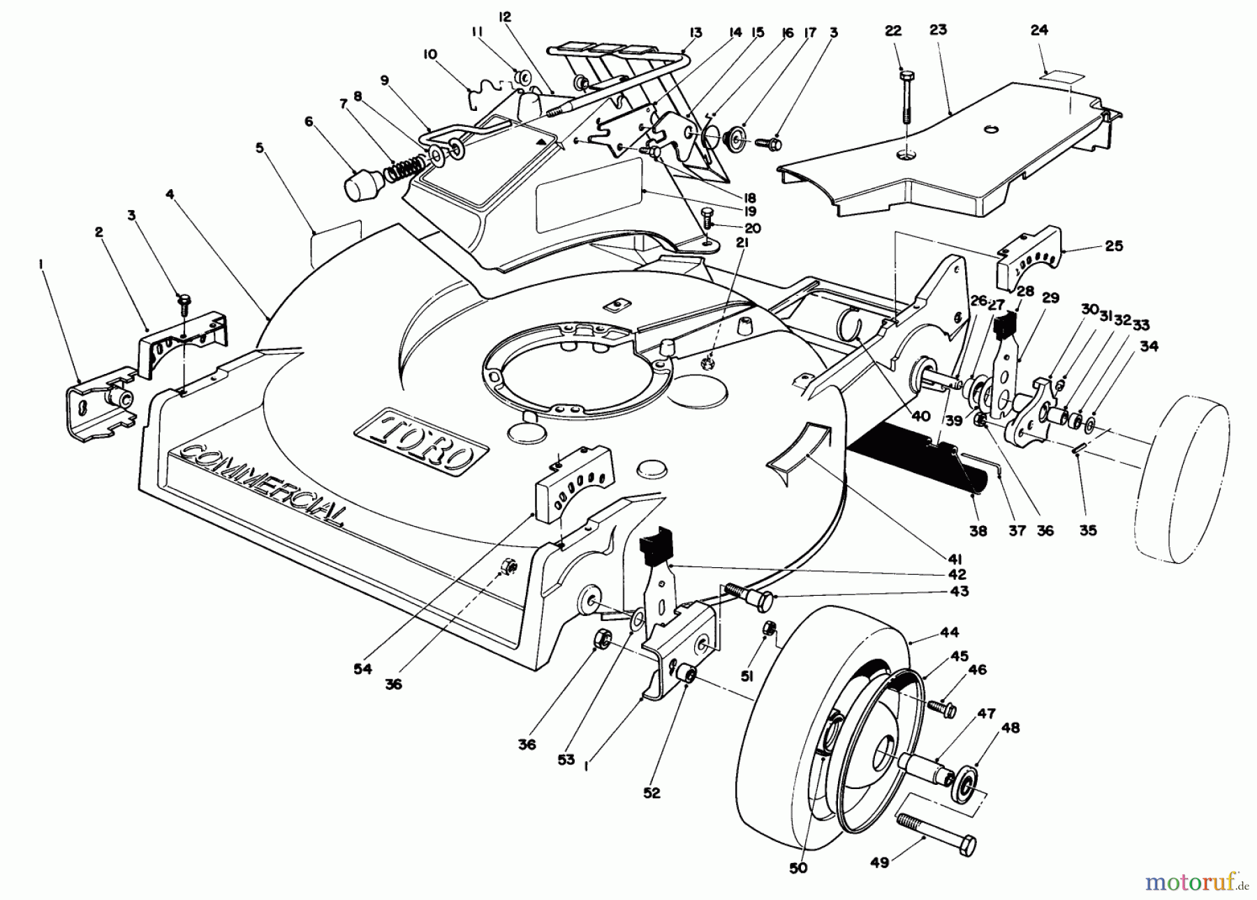  Toro Neu Mowers, Walk-Behind Seite 2 22035 - Toro Lawnmower, 1985 (5000001-5999999) HOUSING ASSEMBLY (MODEL 22030 CONTINUED)