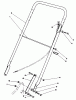 Toro 22030 - Lawnmower, 1988 (8000001-8999999) Ersatzteile HANDLE ASSEMBLY (MODEL 22030)