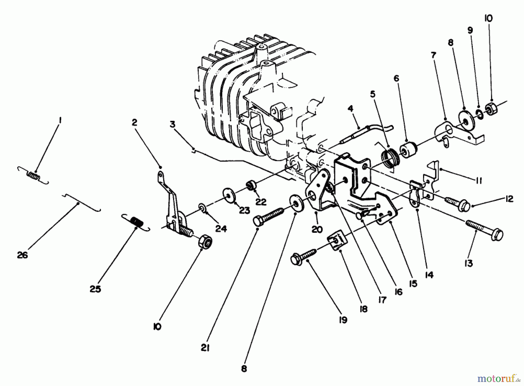 Toro Neu Mowers, Walk-Behind Seite 2 22035 - Toro Lawnmower, 1991 (1000001-1999999) GOVERNOR ASSEMBLY (MODEL NO. 47PL0-3)
